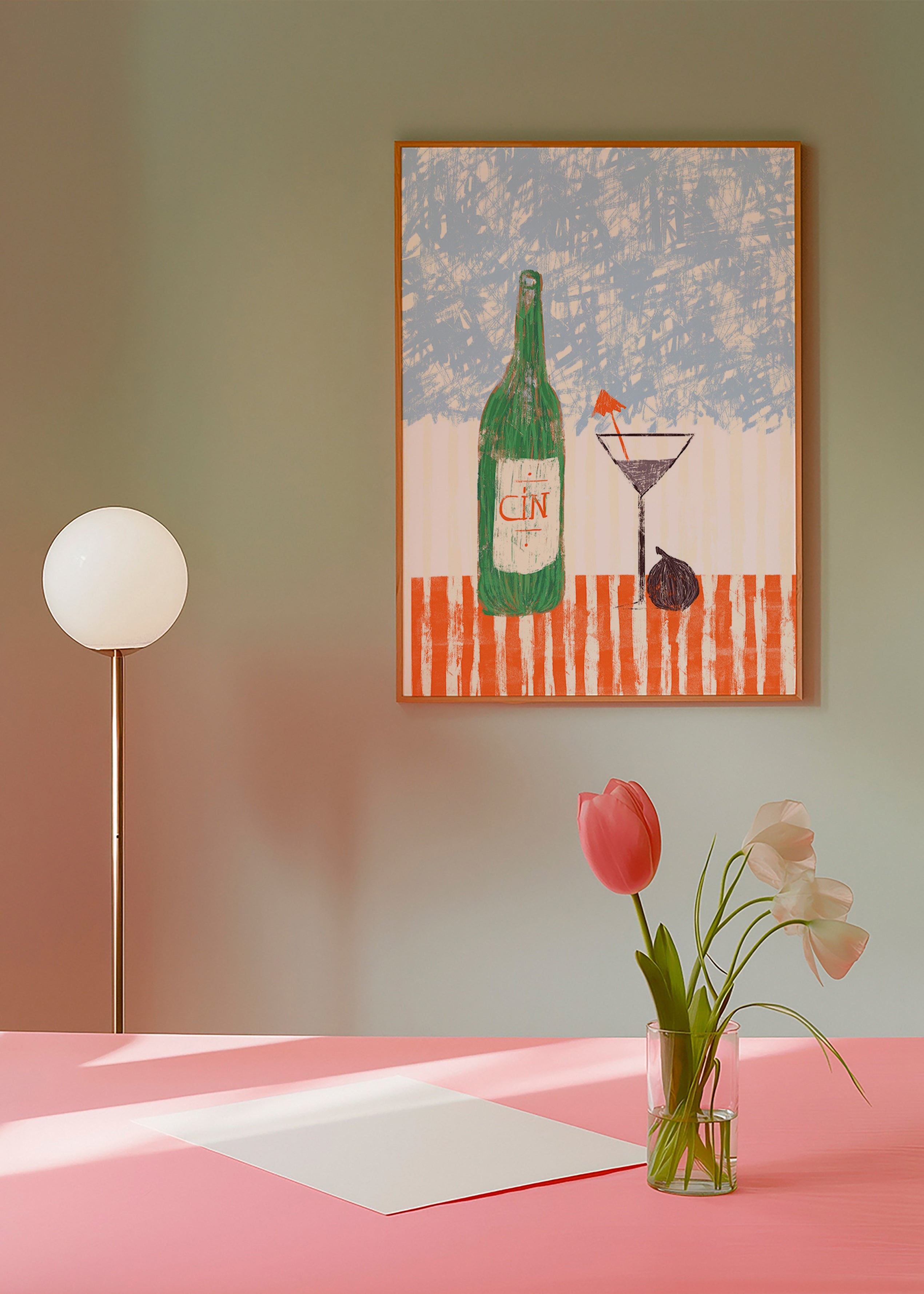 Obraz do kuchyně s ilustrací lahve ginu – Product1