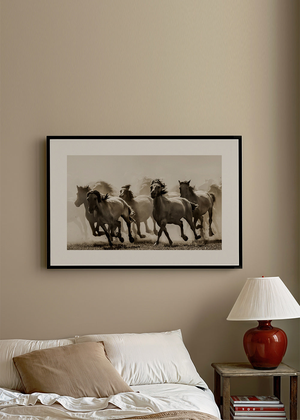 Koně v cvalu v sépiovém tónu – Product3
