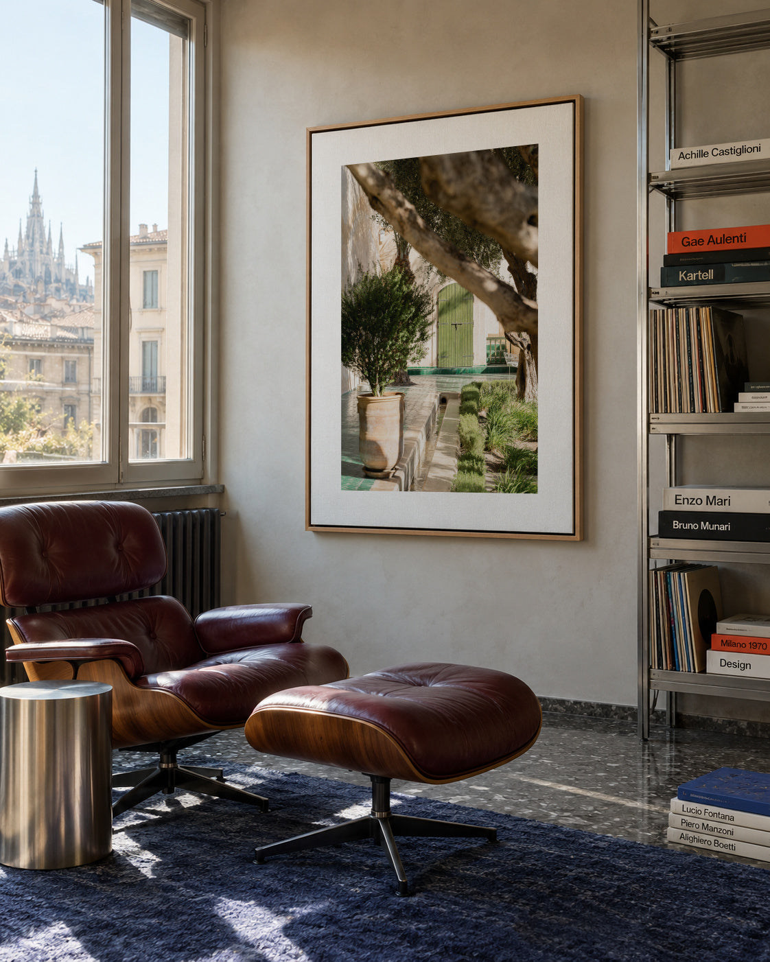 Le Jardin Secret - Framed canvas in an interior