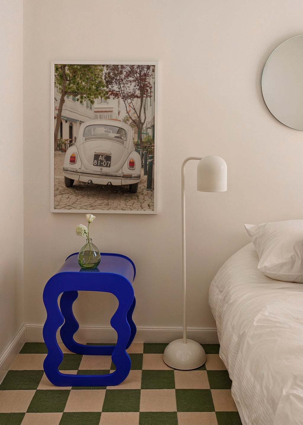 Driving Cascais - Framed poster in an interior