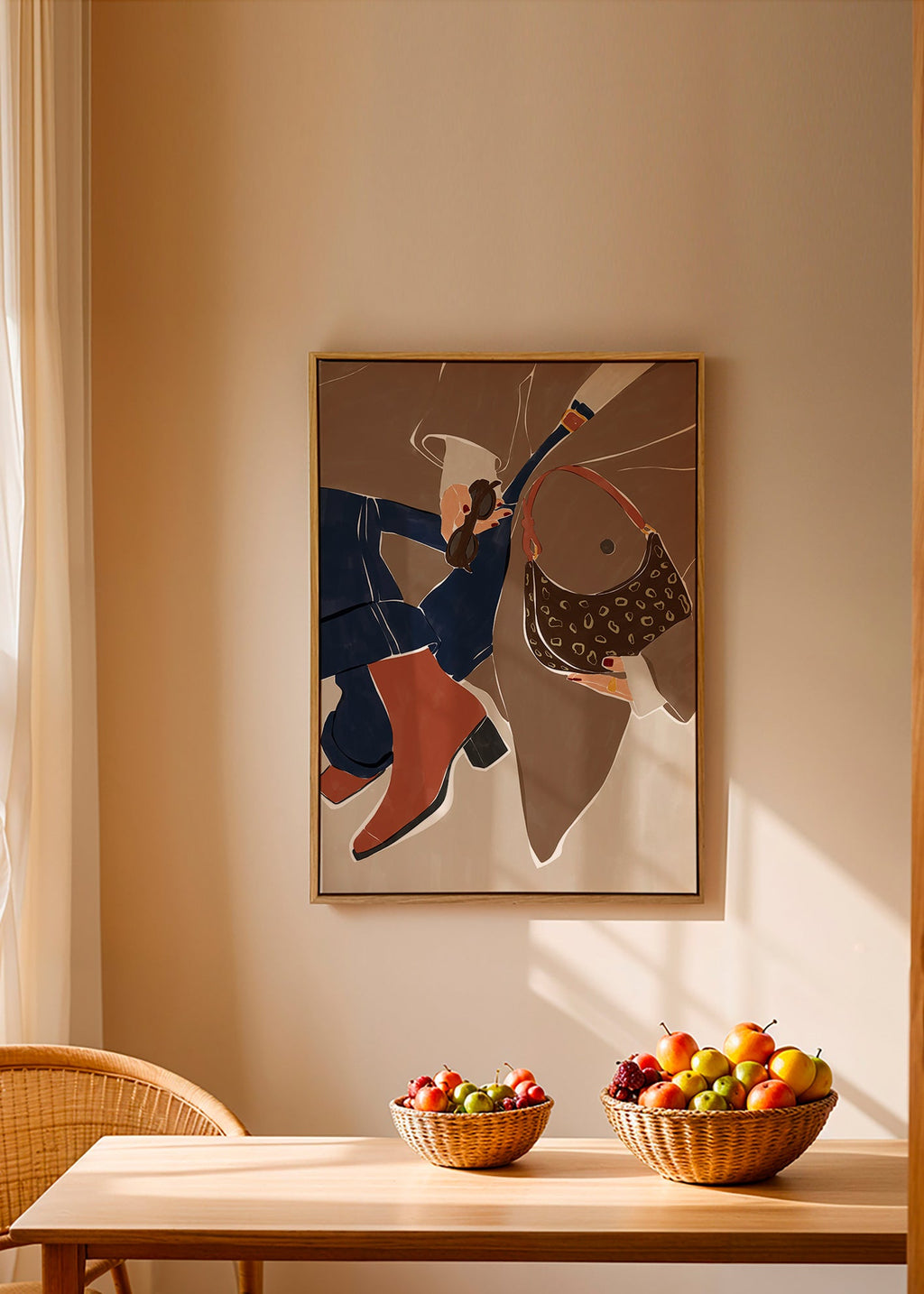 Ilustrace módy s kabelkou a botami – Canvas1