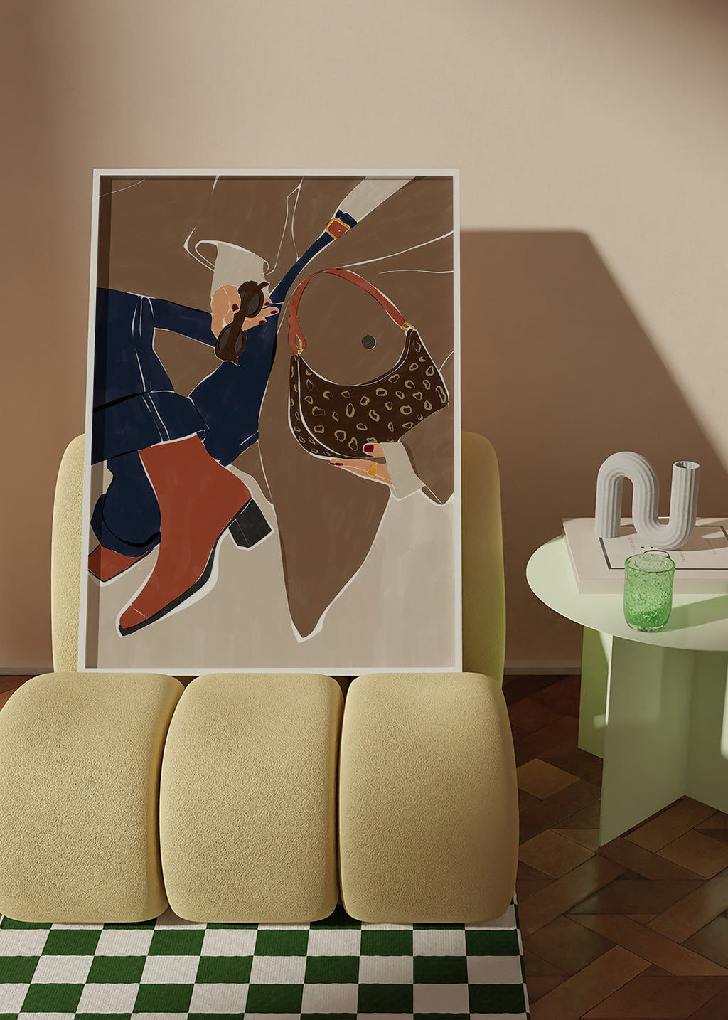Ilustrace módy s kabelkou a botami – Product3