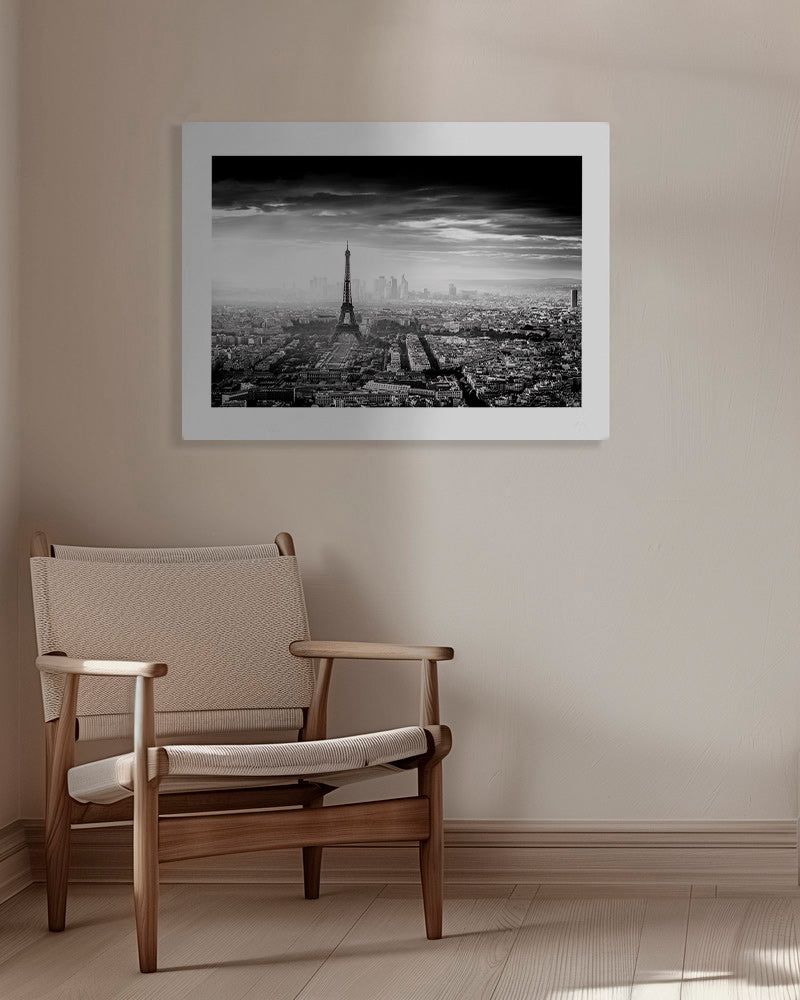 Obraz do kuchyně: Paříž a Eiffelova věž černobíle – Canvas