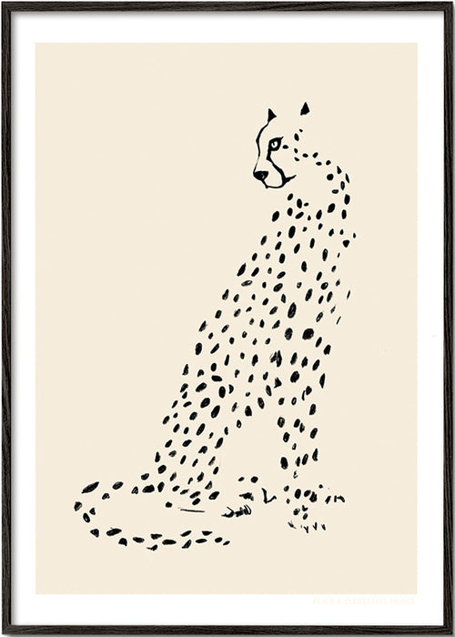 Minimalistický gepard – Black Frame
