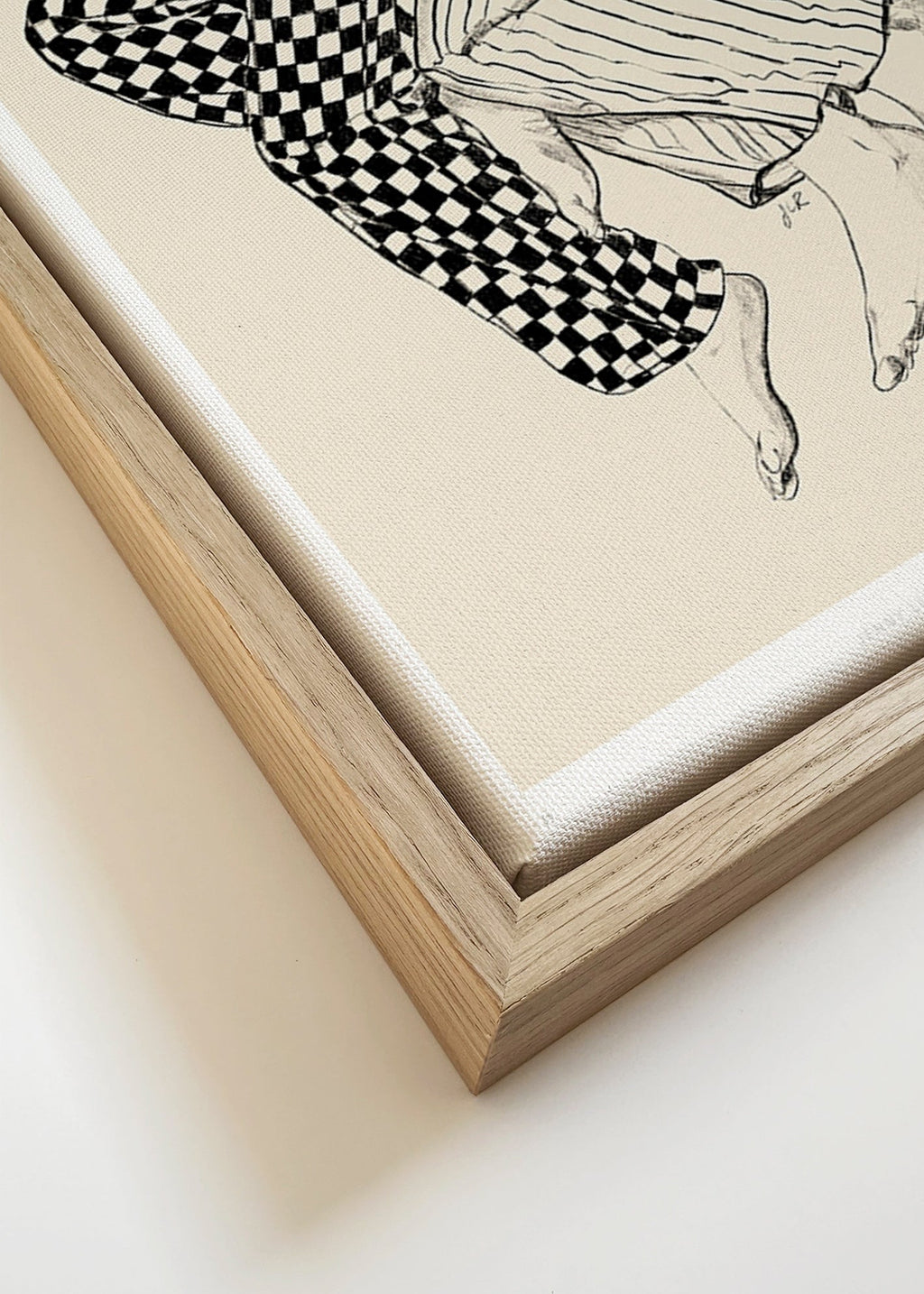 Ilustrace propletených nohou – Canvas detail