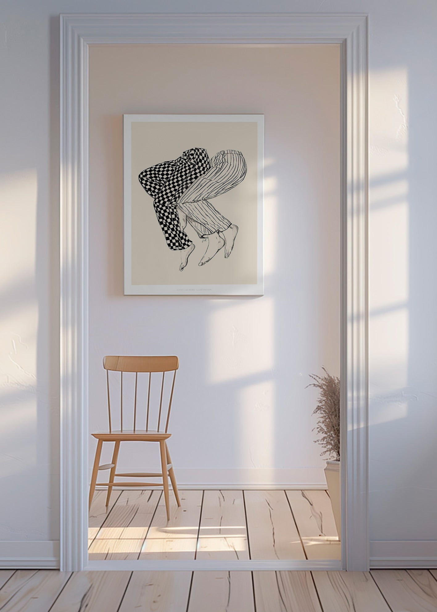 Ilustrace propletených nohou – Canvas