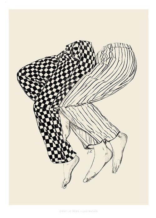 Ilustrace propletených nohou
