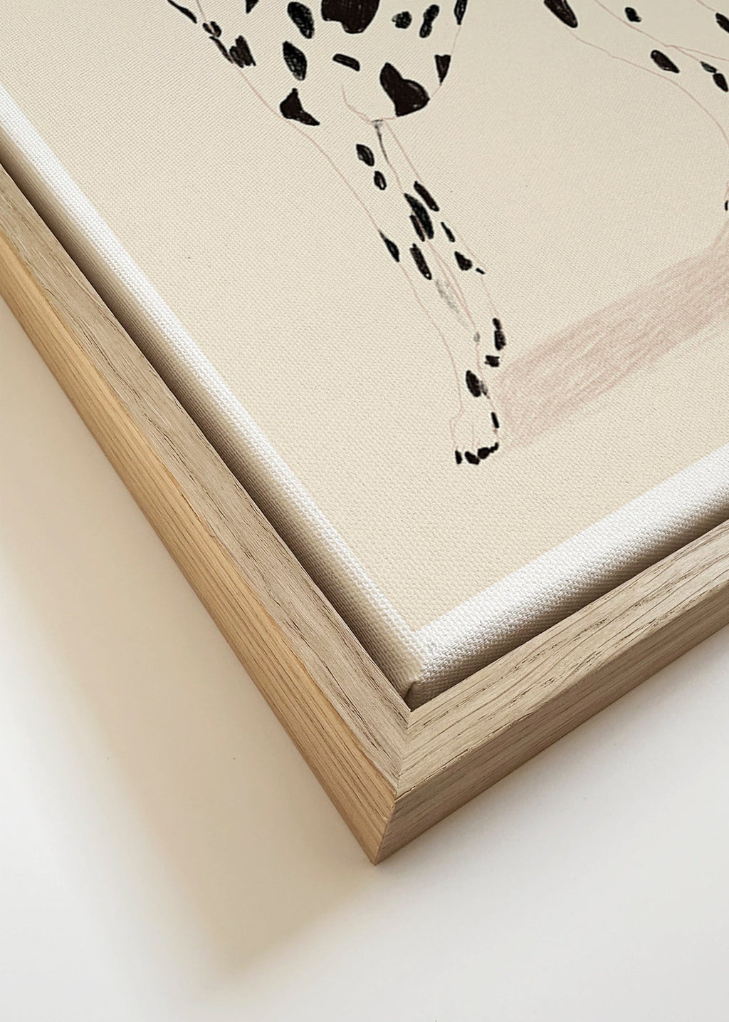Obraz dalmatin v minimalistické linii – Canvas detail