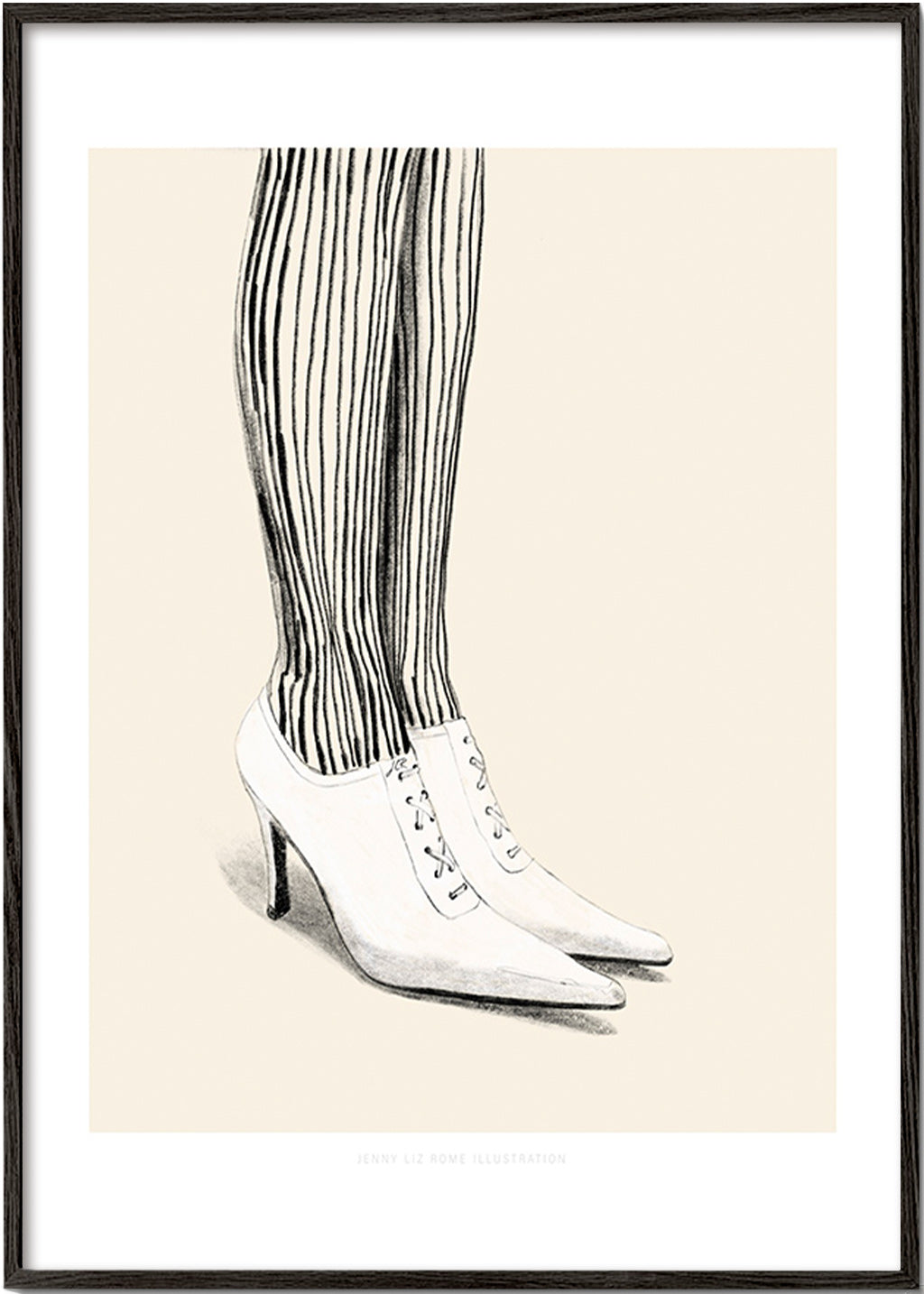 Ilustrace pruhovaných punčoch – Black Frame