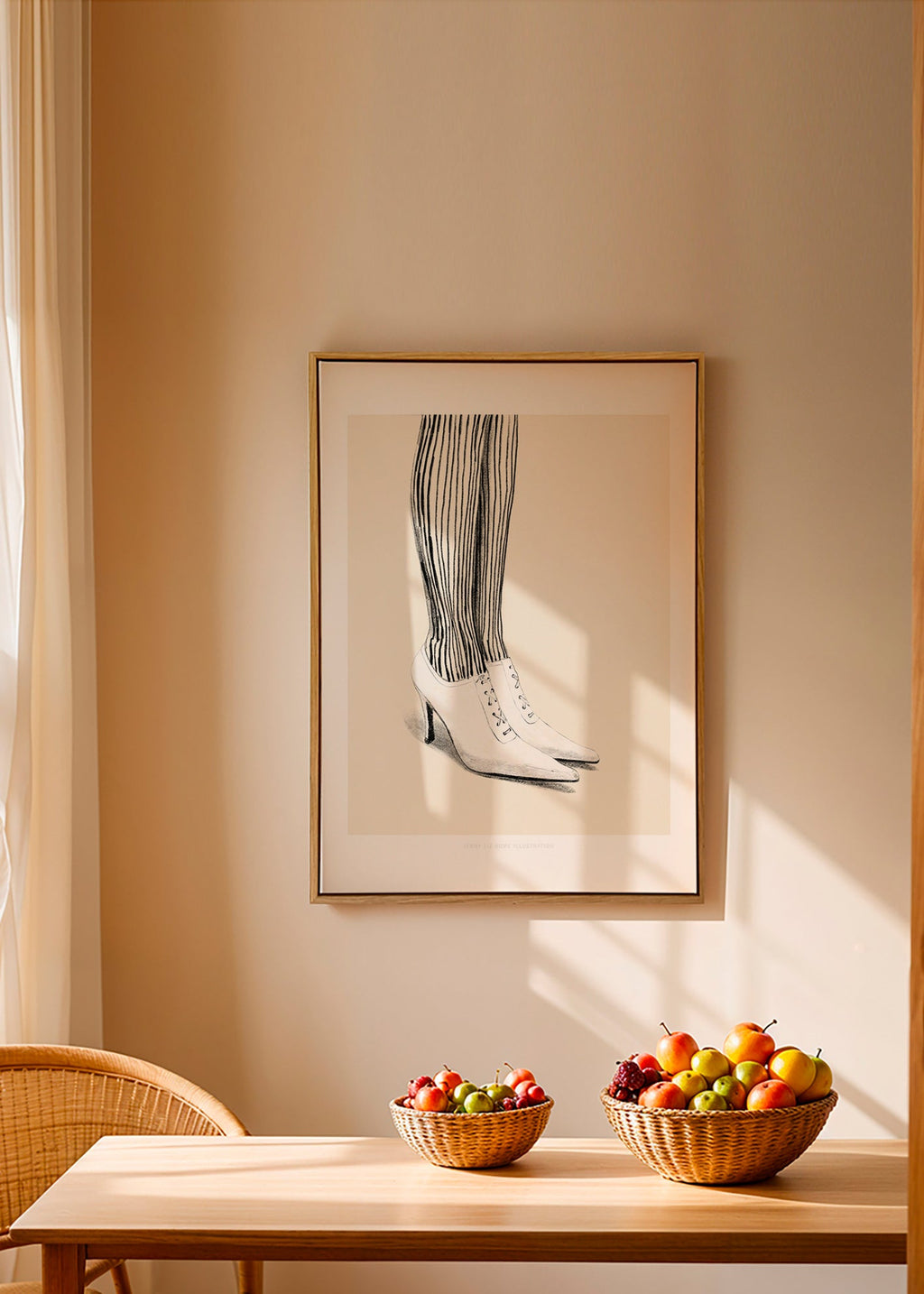 Ilustrace pruhovaných punčoch – Canvas1