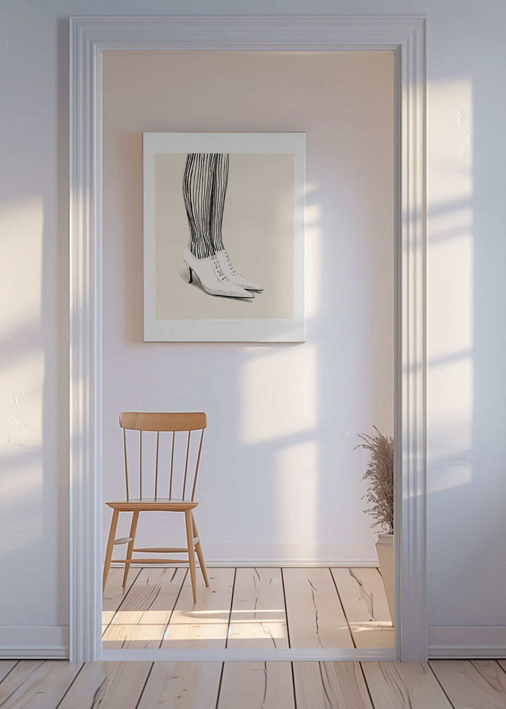 Ilustrace pruhovaných punčoch – Canvas