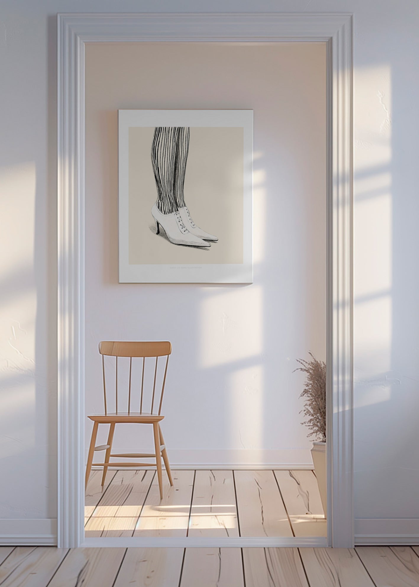 Ilustrace pruhovaných punčoch – Canvas