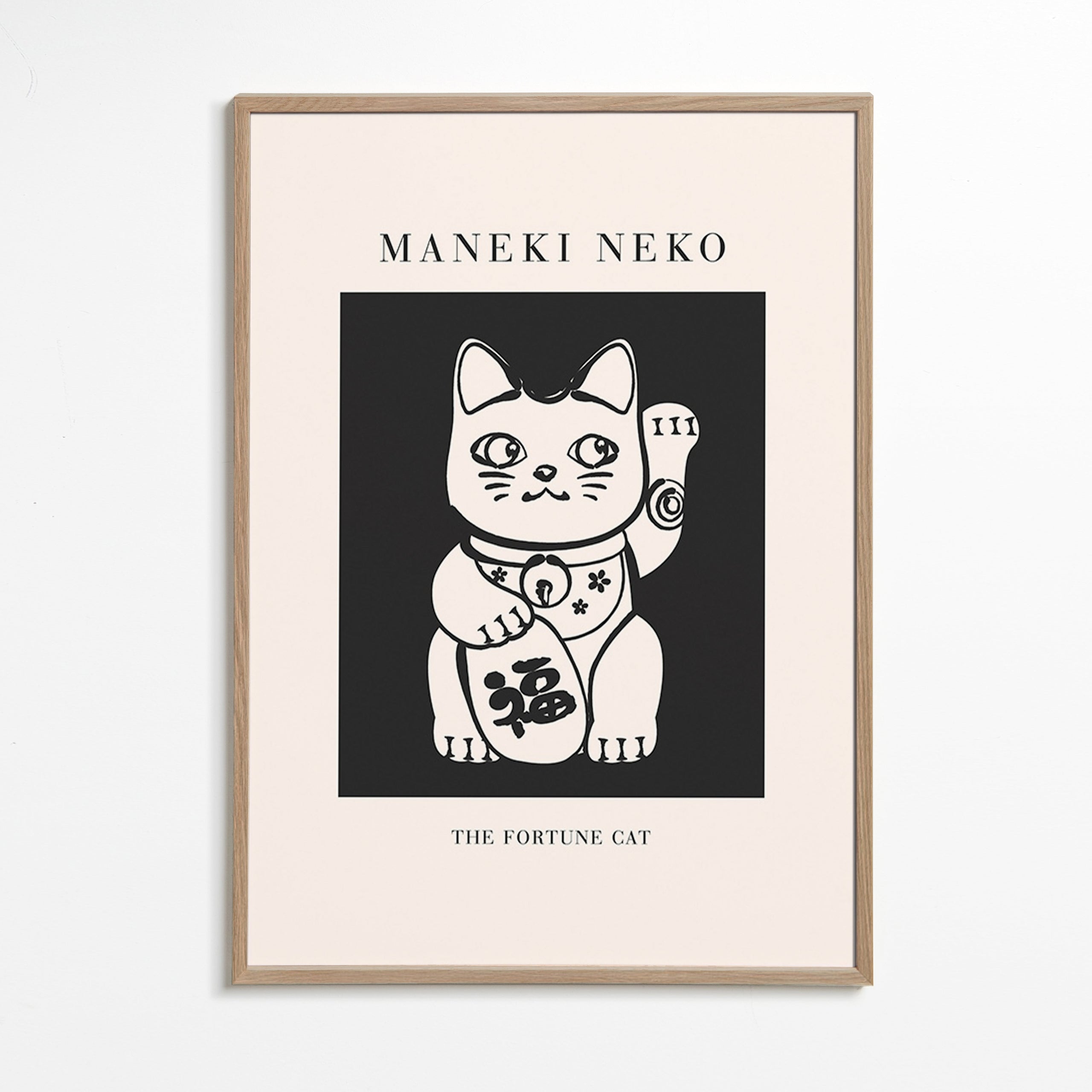Ilustrace Maneki Neko – Oak Frame