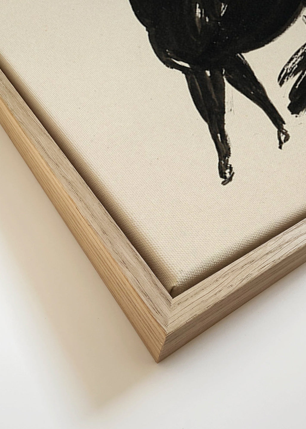 Tři koně: gestická kresba inkoustem – Canvas detail