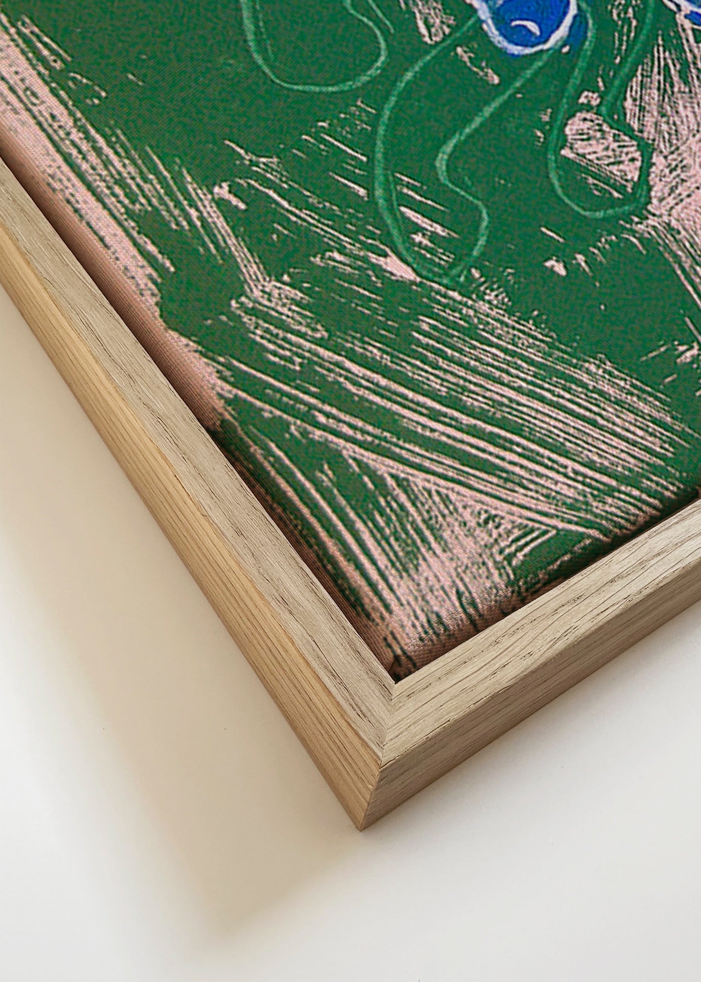 Obraz modrý kůň s jezdcem – Canvas detail