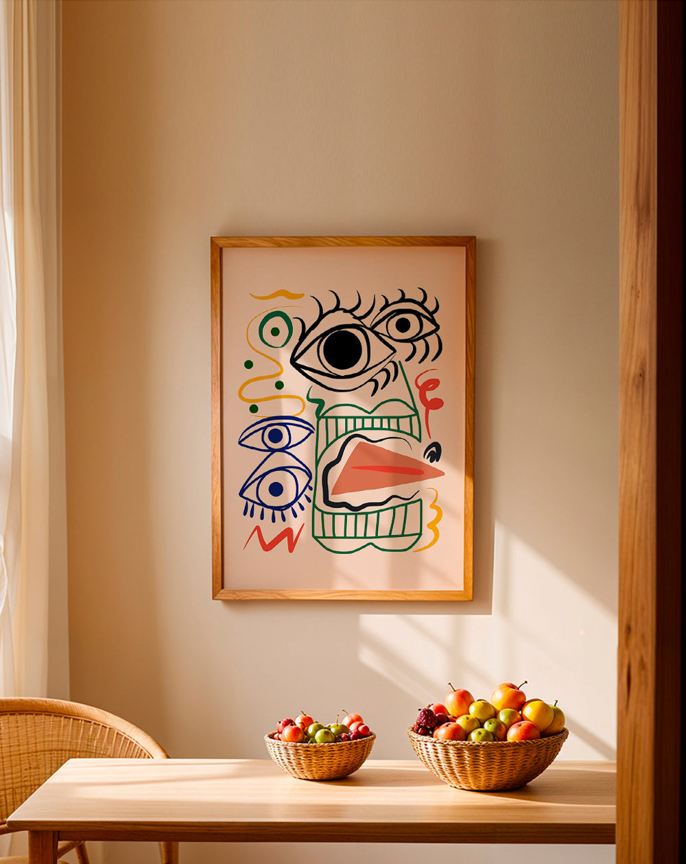 Lineární ilustrace s výraznýma očima – Product2