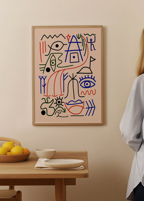 Ilustrace liniových symbolů v barvách – Product1