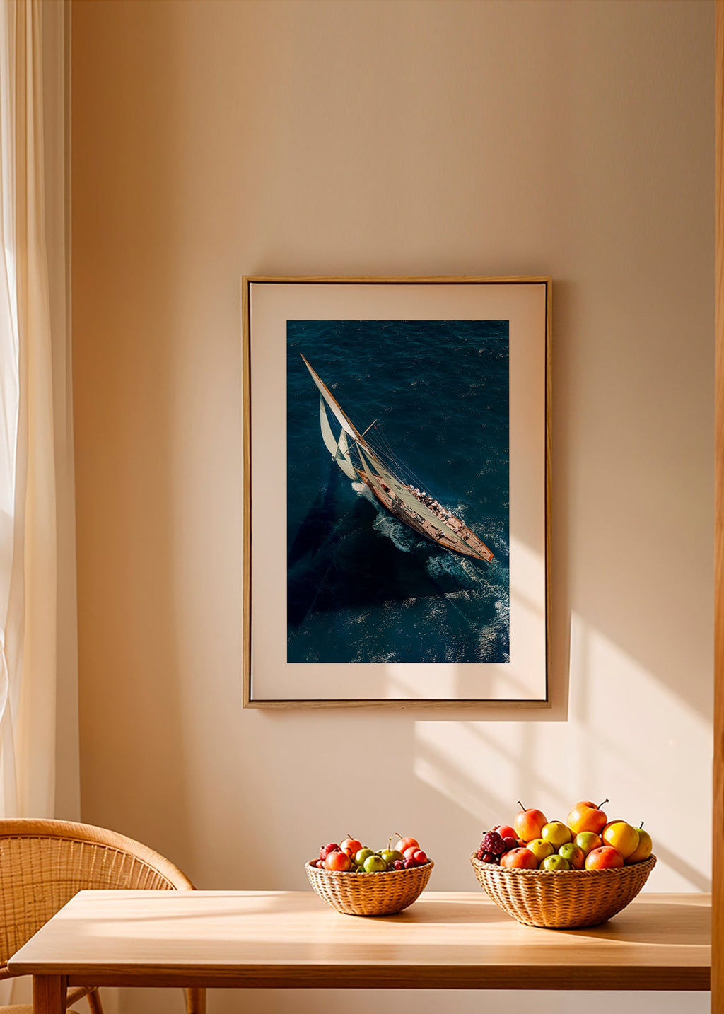 Fotografie klasické plachetnice v závodě – Canvas1