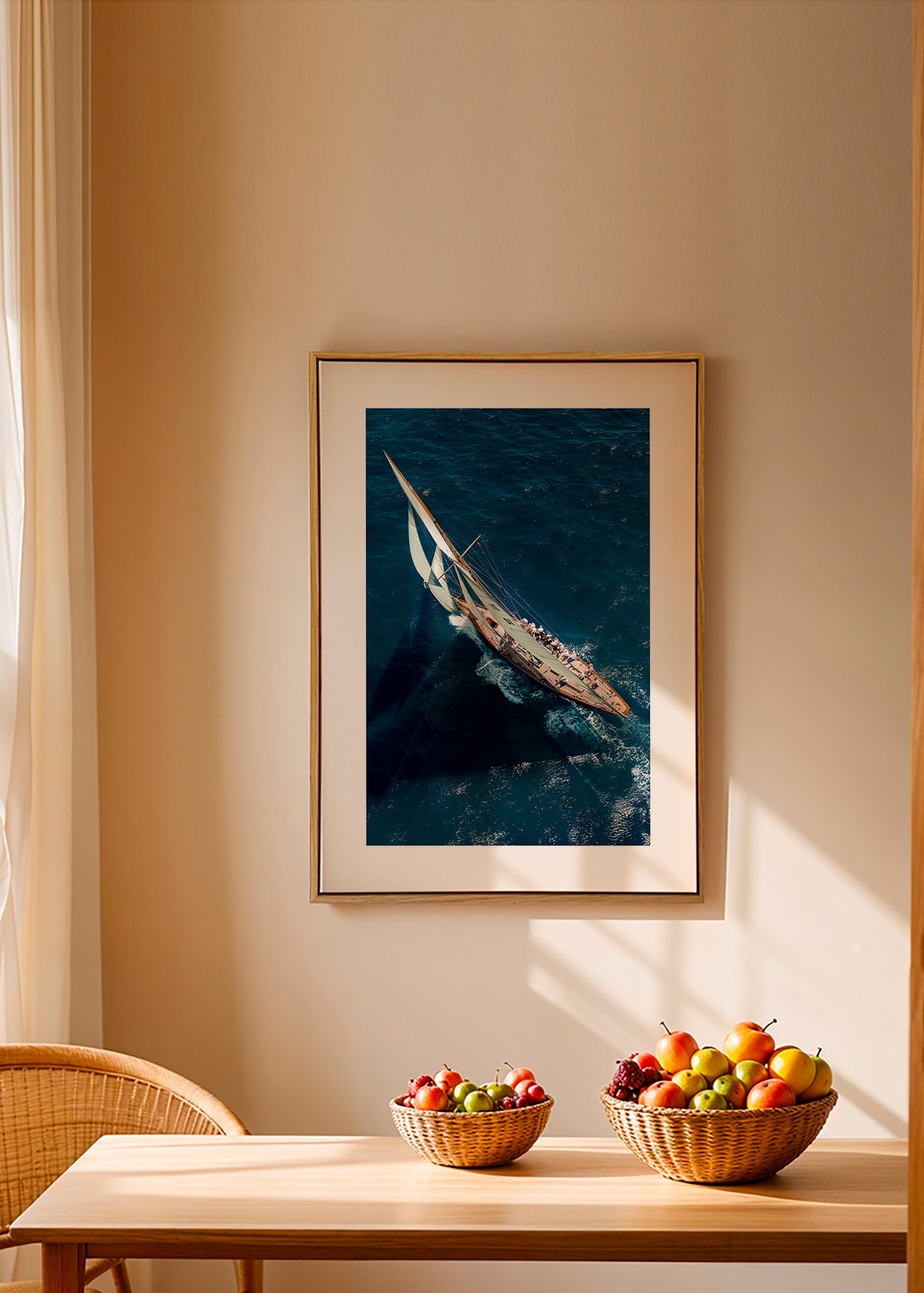 Fotografie klasické plachetnice v závodě – Canvas1