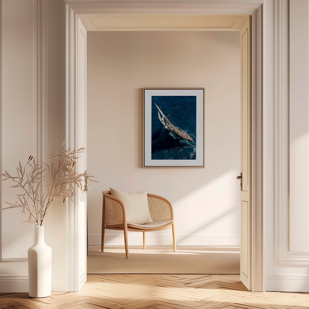 Fotografie klasické plachetnice v závodě – Canvas2