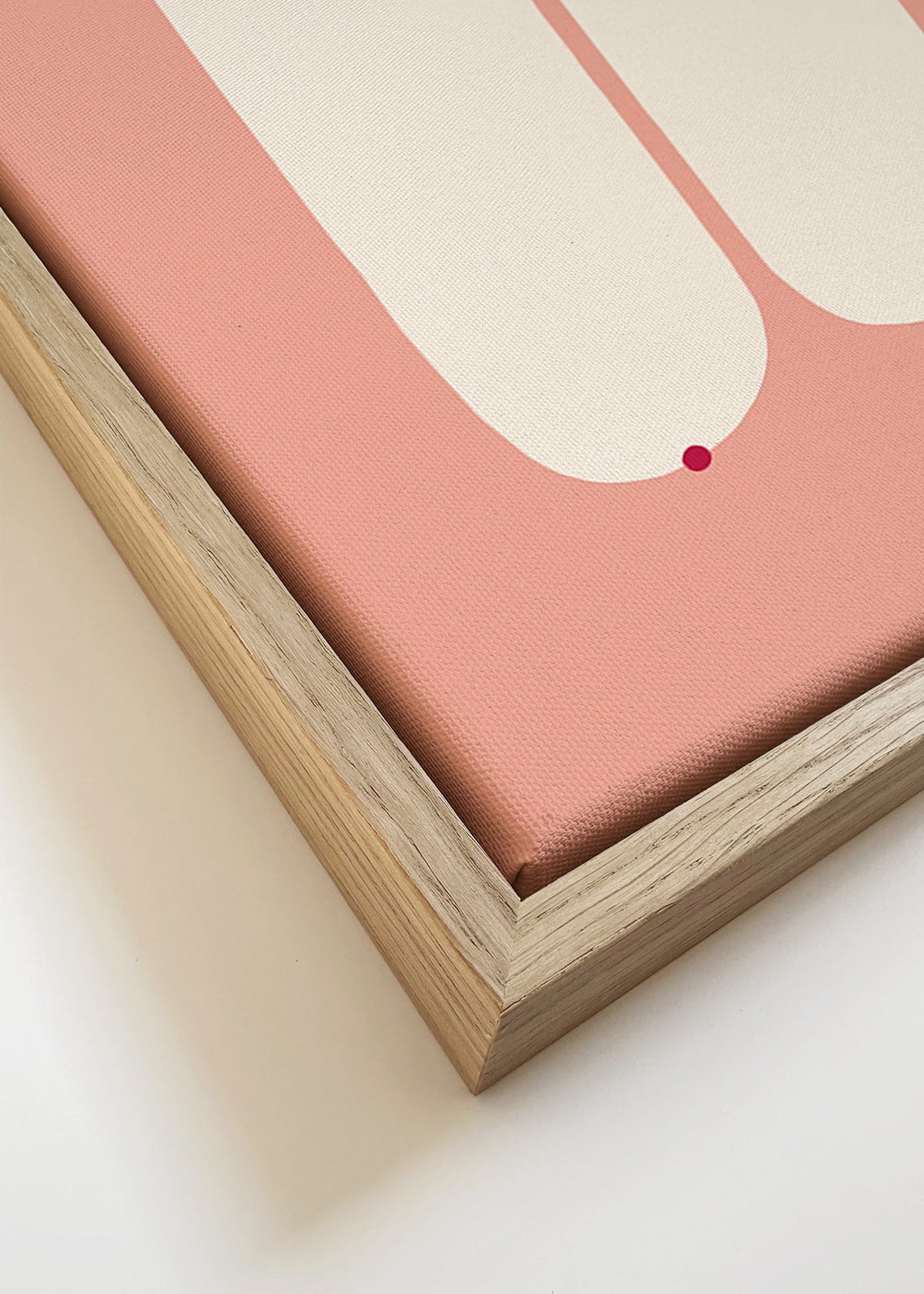 Minimalistická ženská ilustrace v růžové – Canvas detail