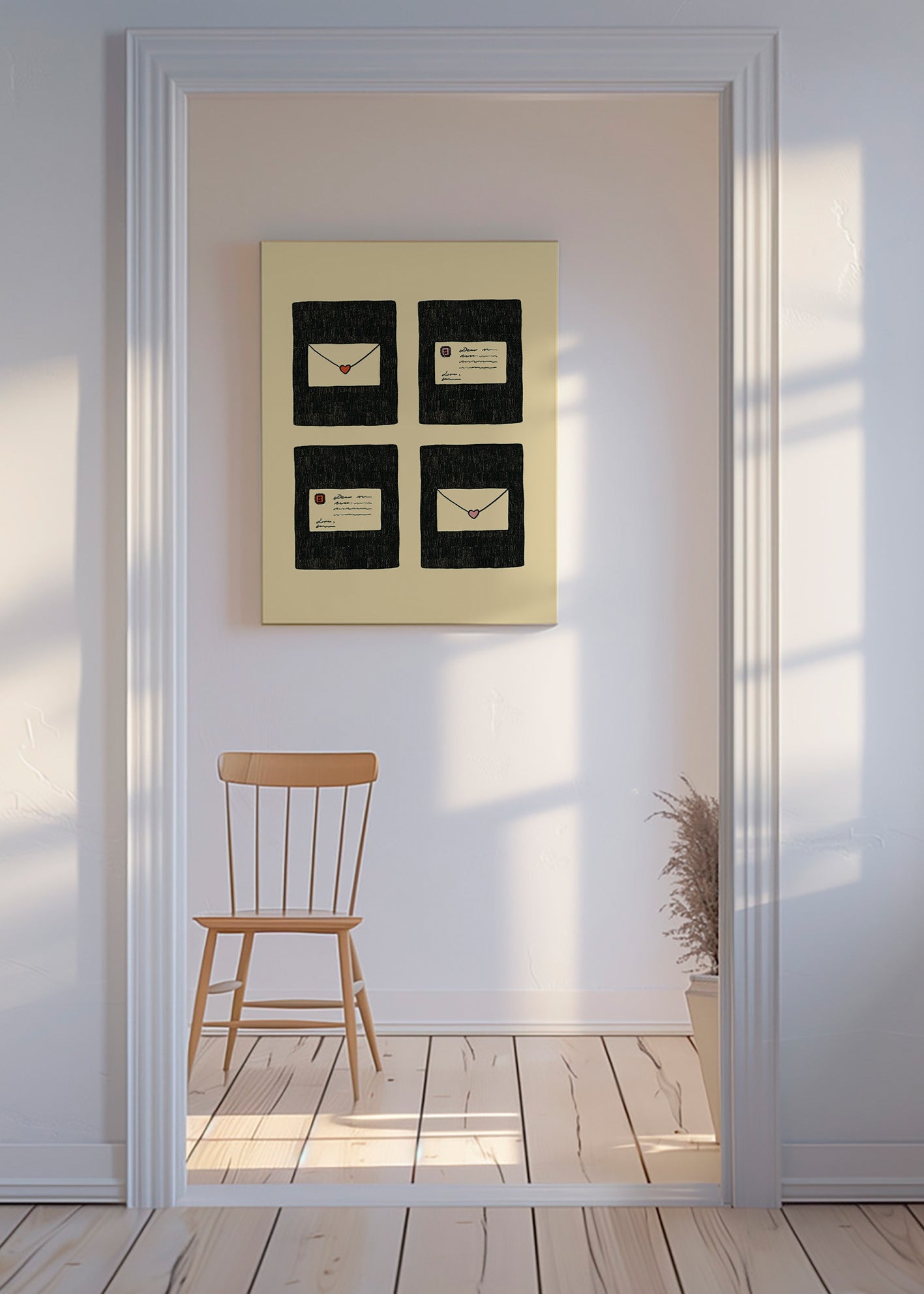 Ilustrace milostných dopisů ve čtyřech – Canvas