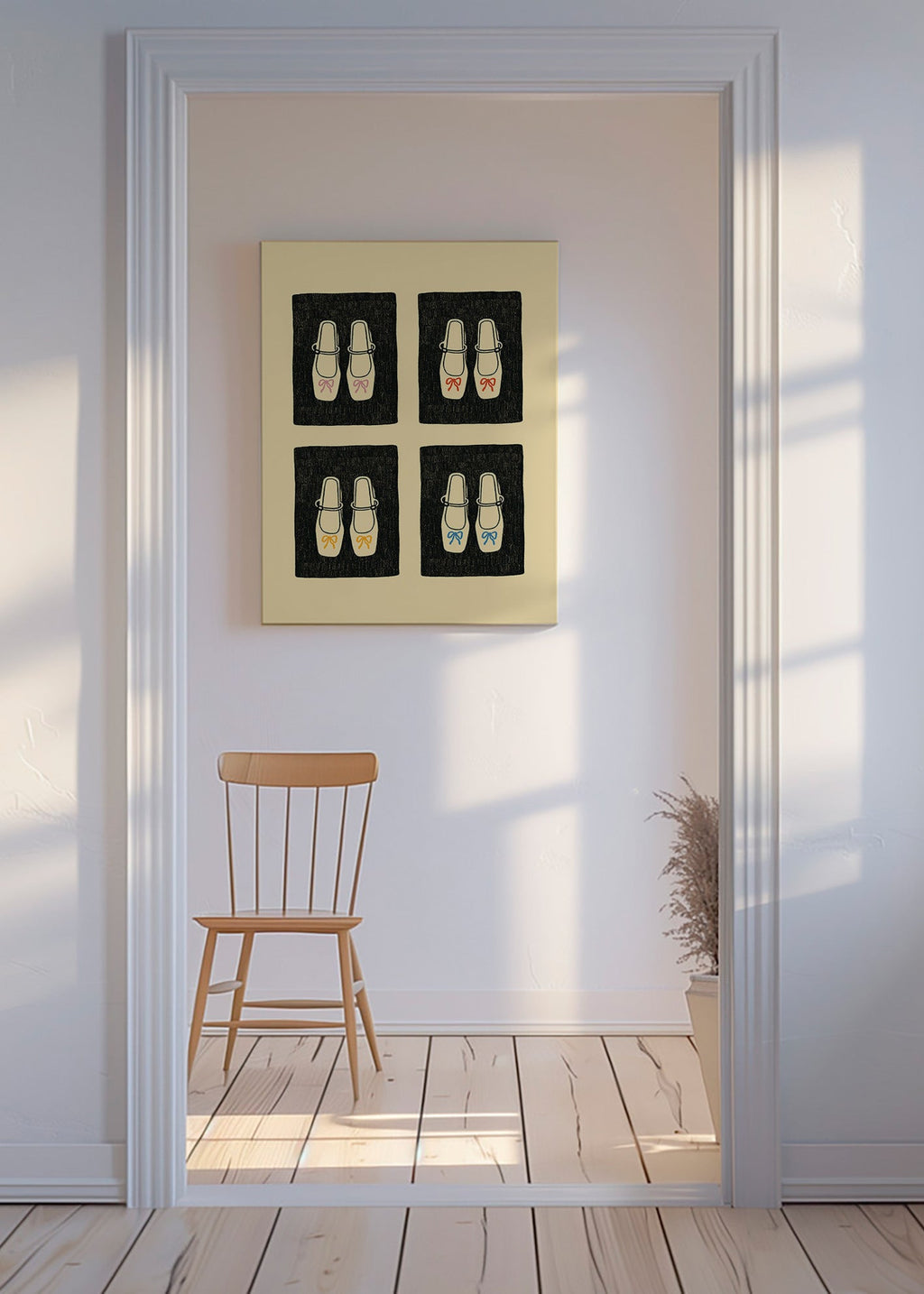 Ilustrace bot s mašlemi – Canvas