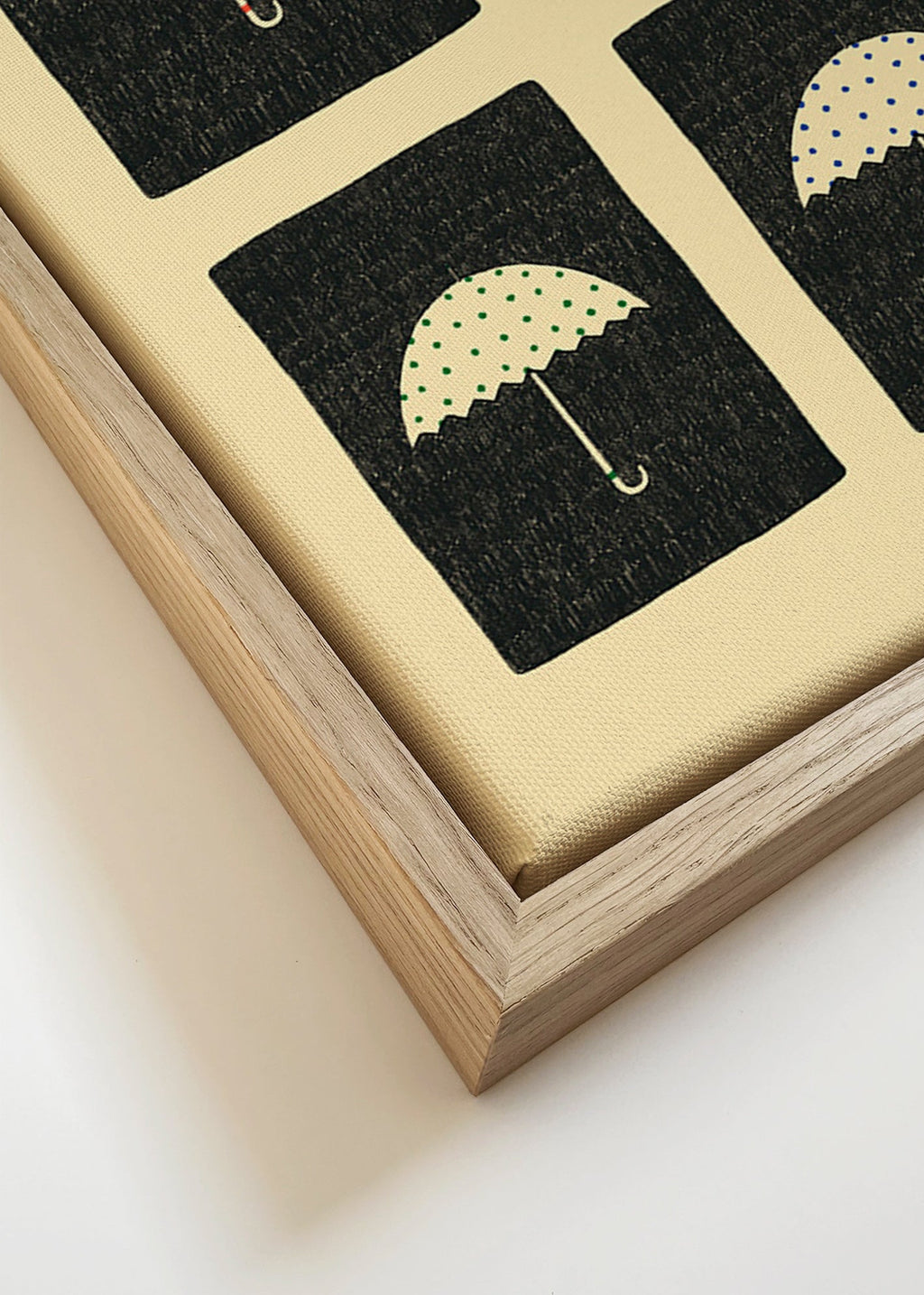 Ilustrace opakujících se deštníků – Canvas detail