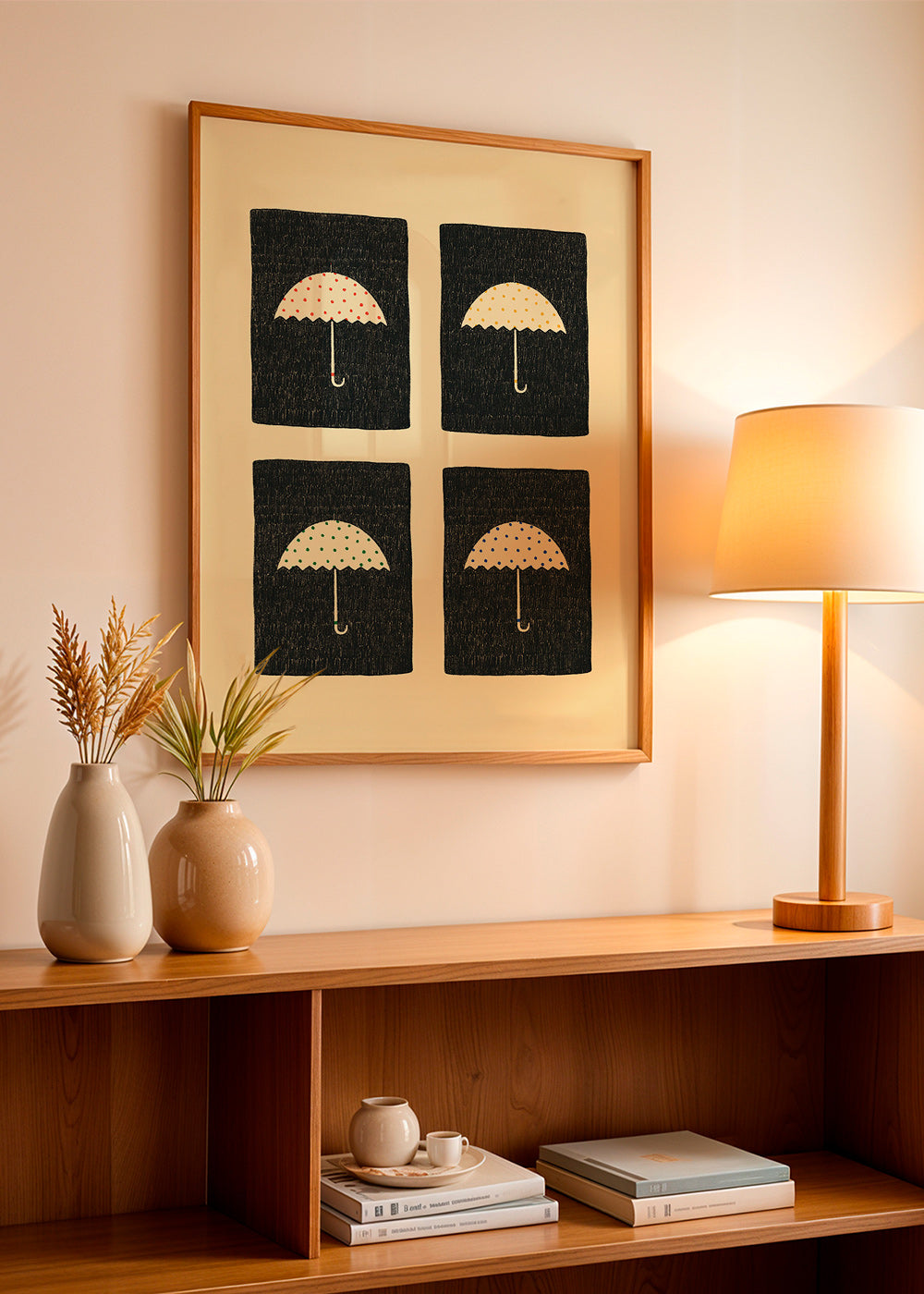 Ilustrace opakujících se deštníků – Product1
