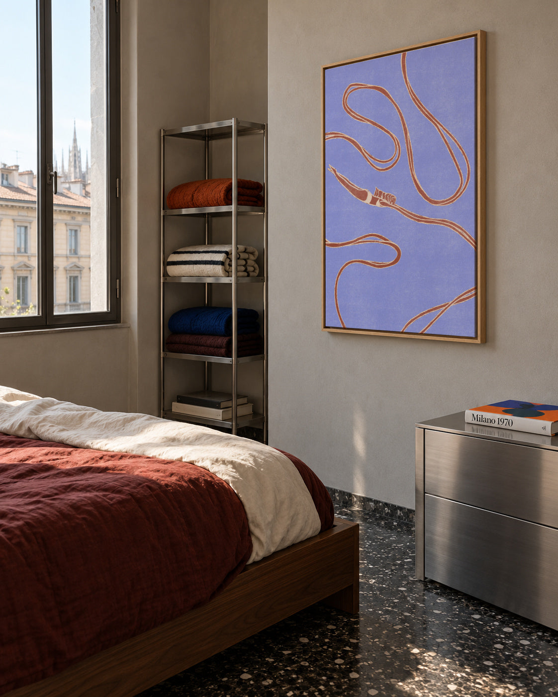 deep swimming - Framed canvas in an interior