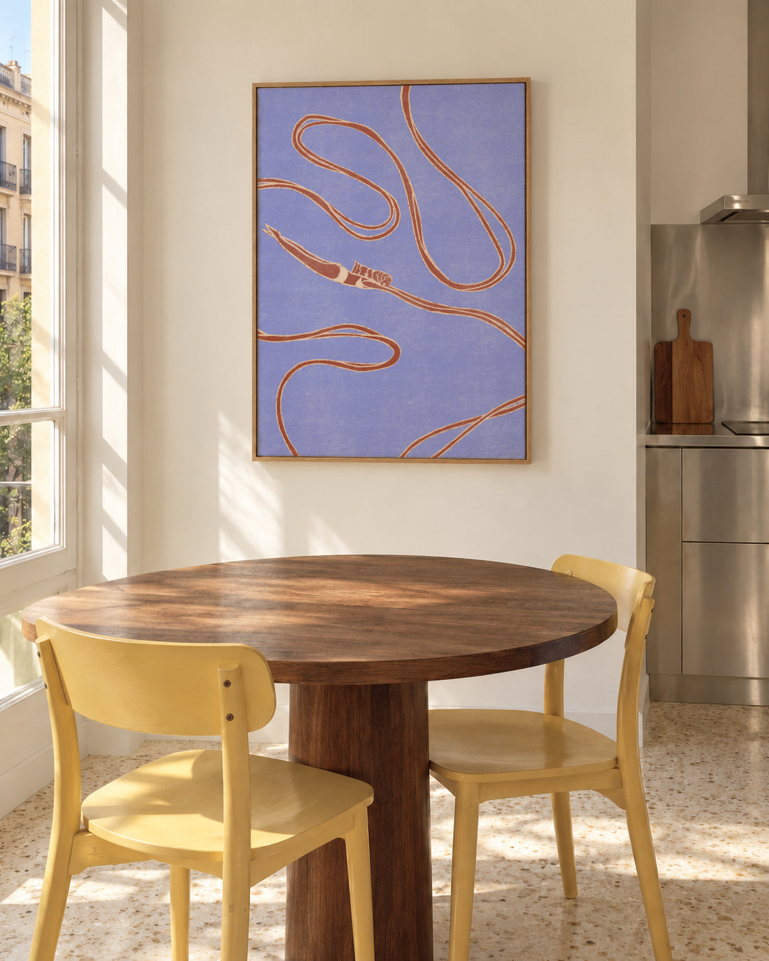deep swimming - Framed canvas in an interior