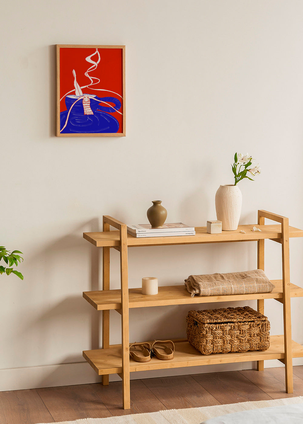 Obraz do kuchyně: modrý šálek s figurou – Product1