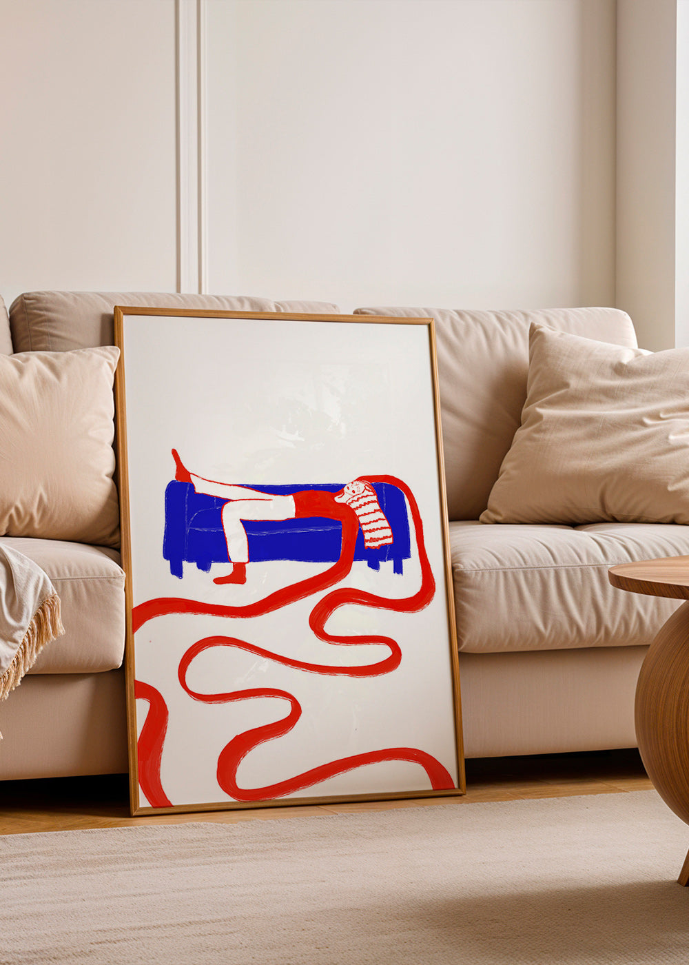 Ilustrace postavy odpočívající na pohovce – Product3