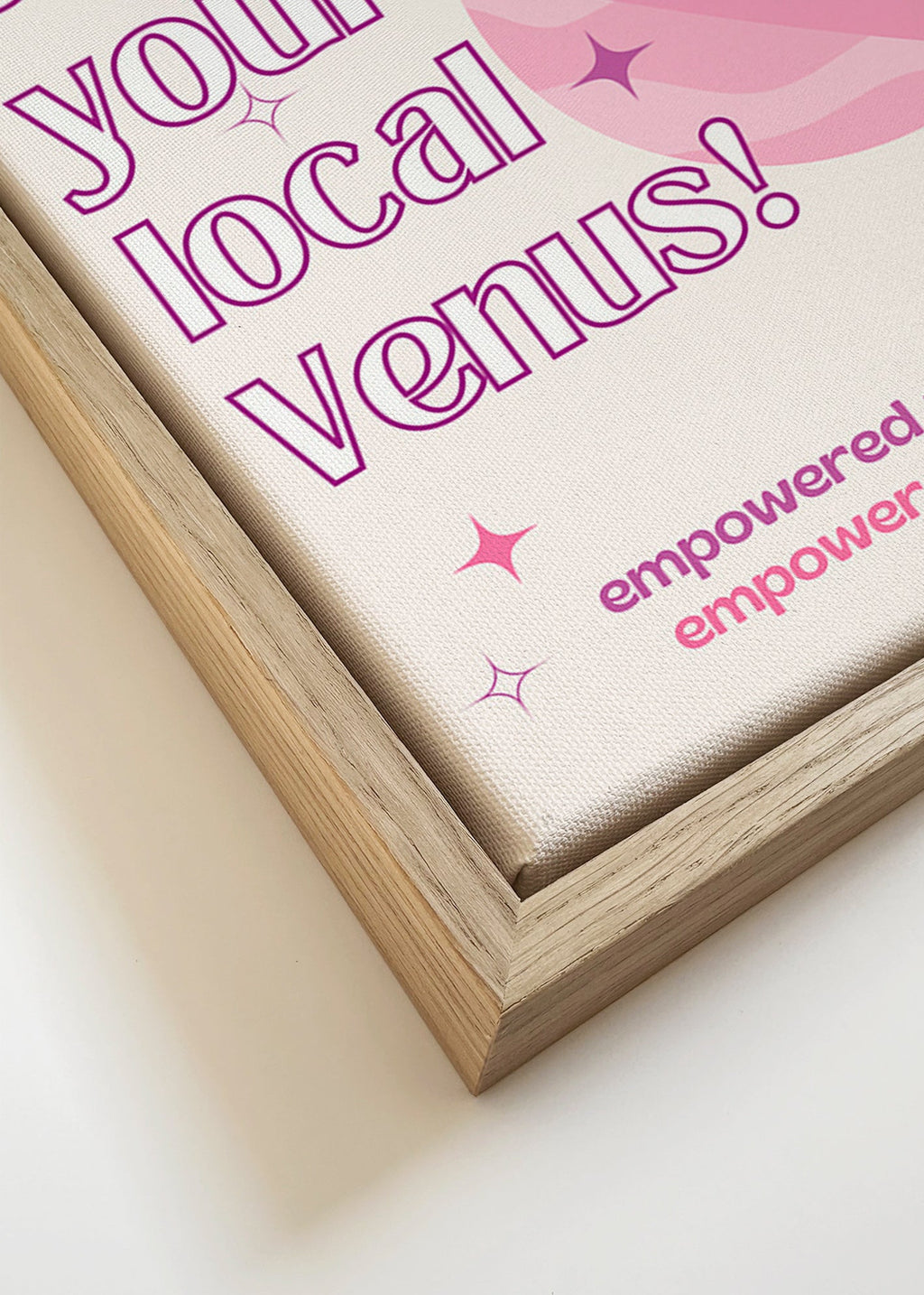 Typografická ilustrace Venuše – Canvas detail