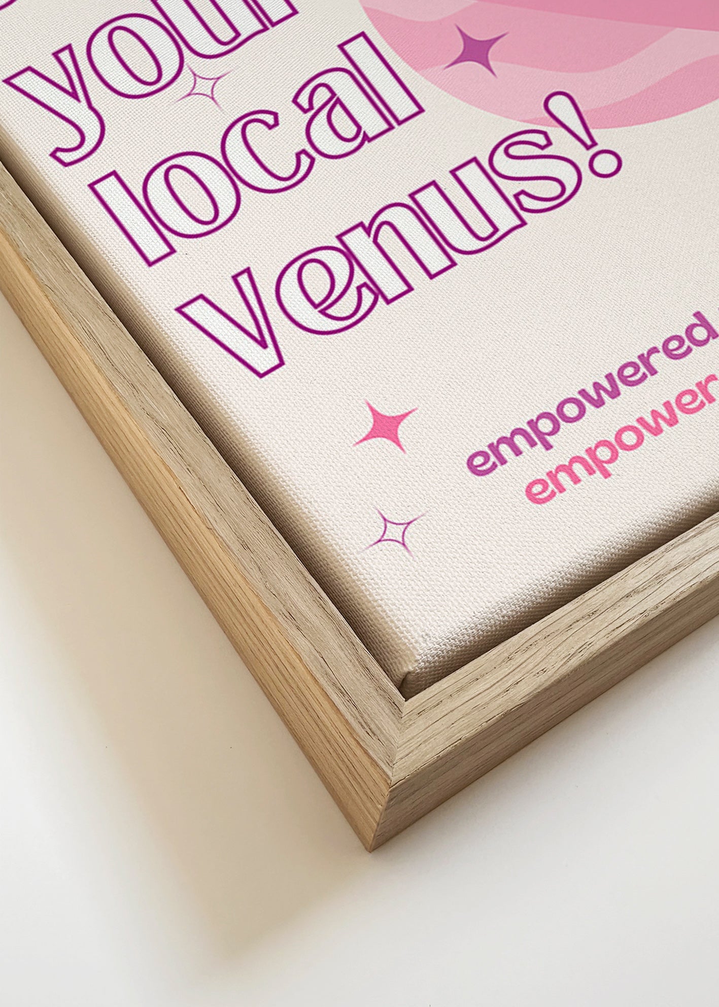 Typografická ilustrace Venuše – Canvas detail