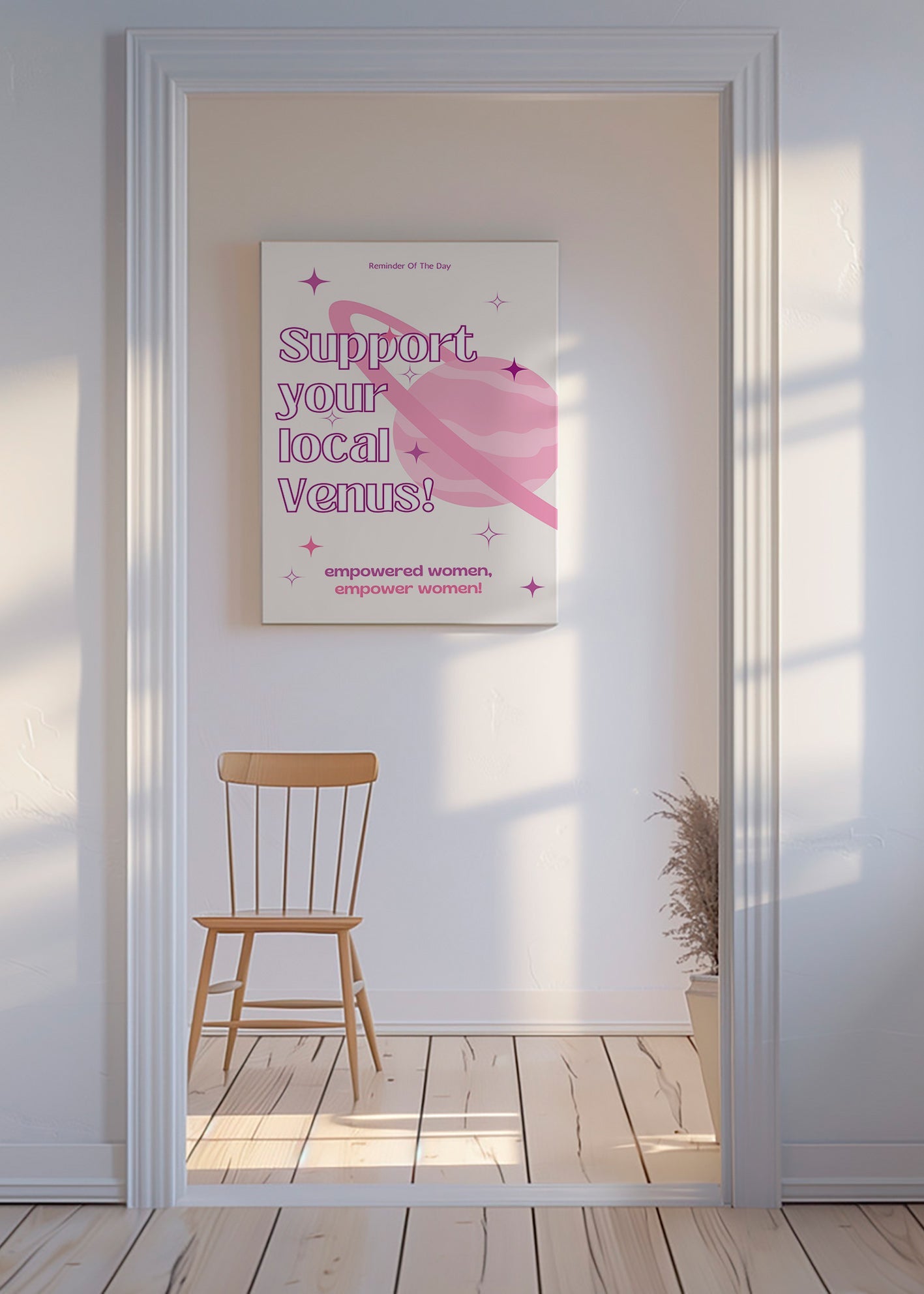 Typografická ilustrace Venuše – Canvas