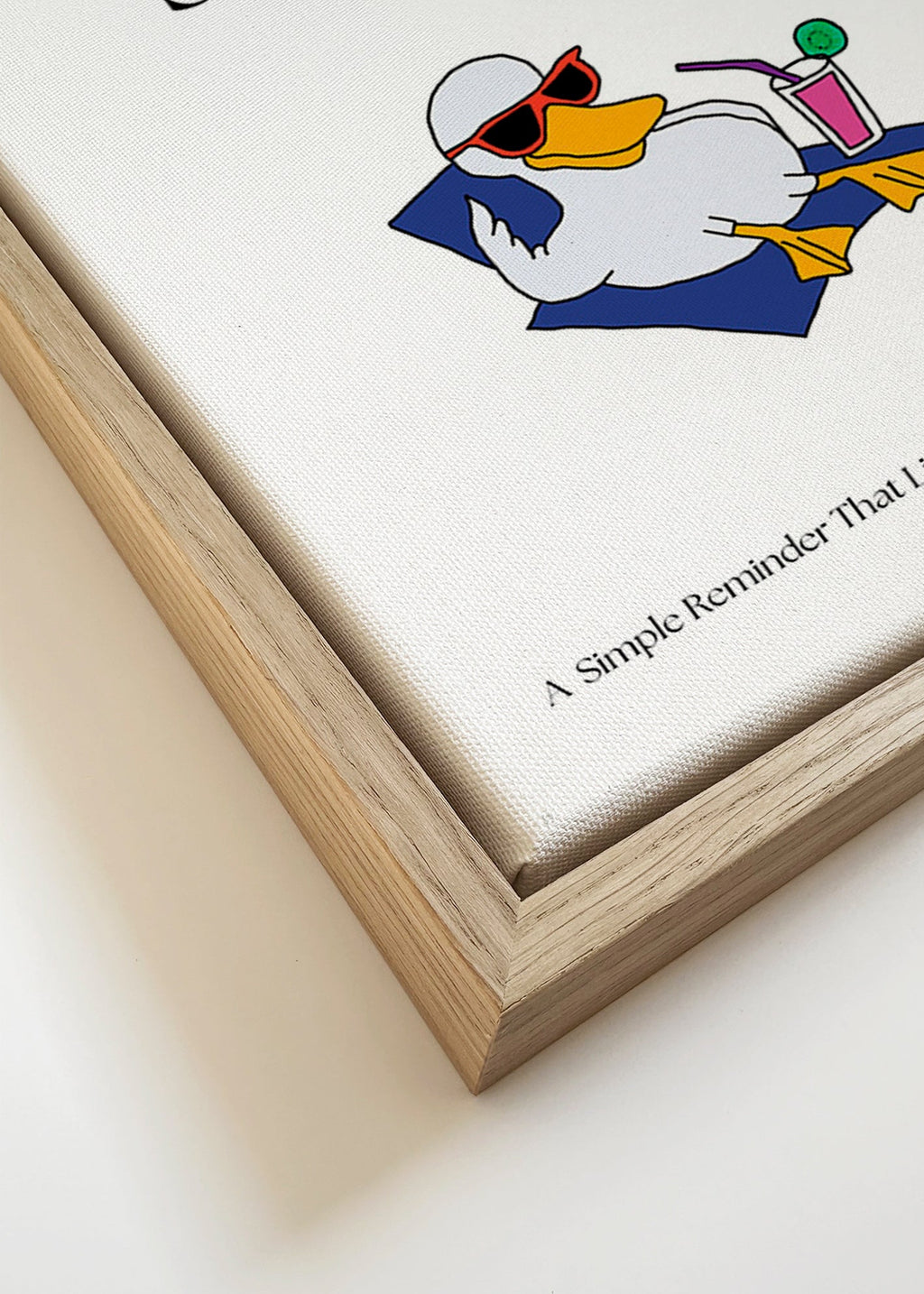 Obraz husa s vtipným citátem – Canvas detail