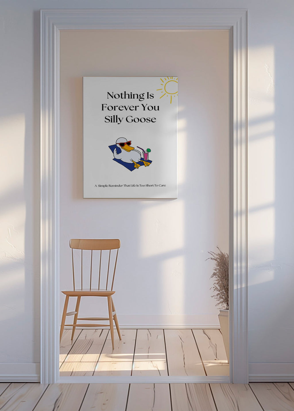 Obraz husa s vtipným citátem – Canvas