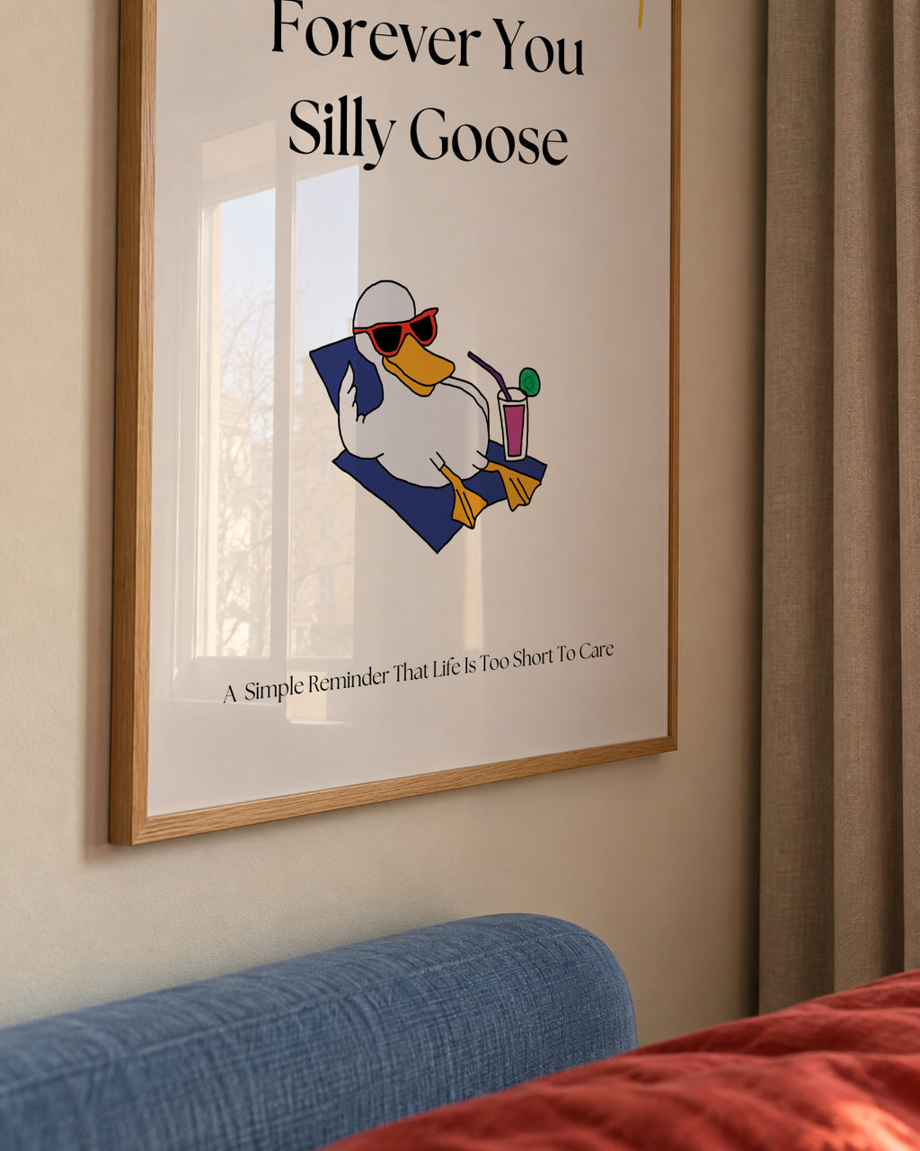 Relaxed Goose Vibes - Framed poster detail