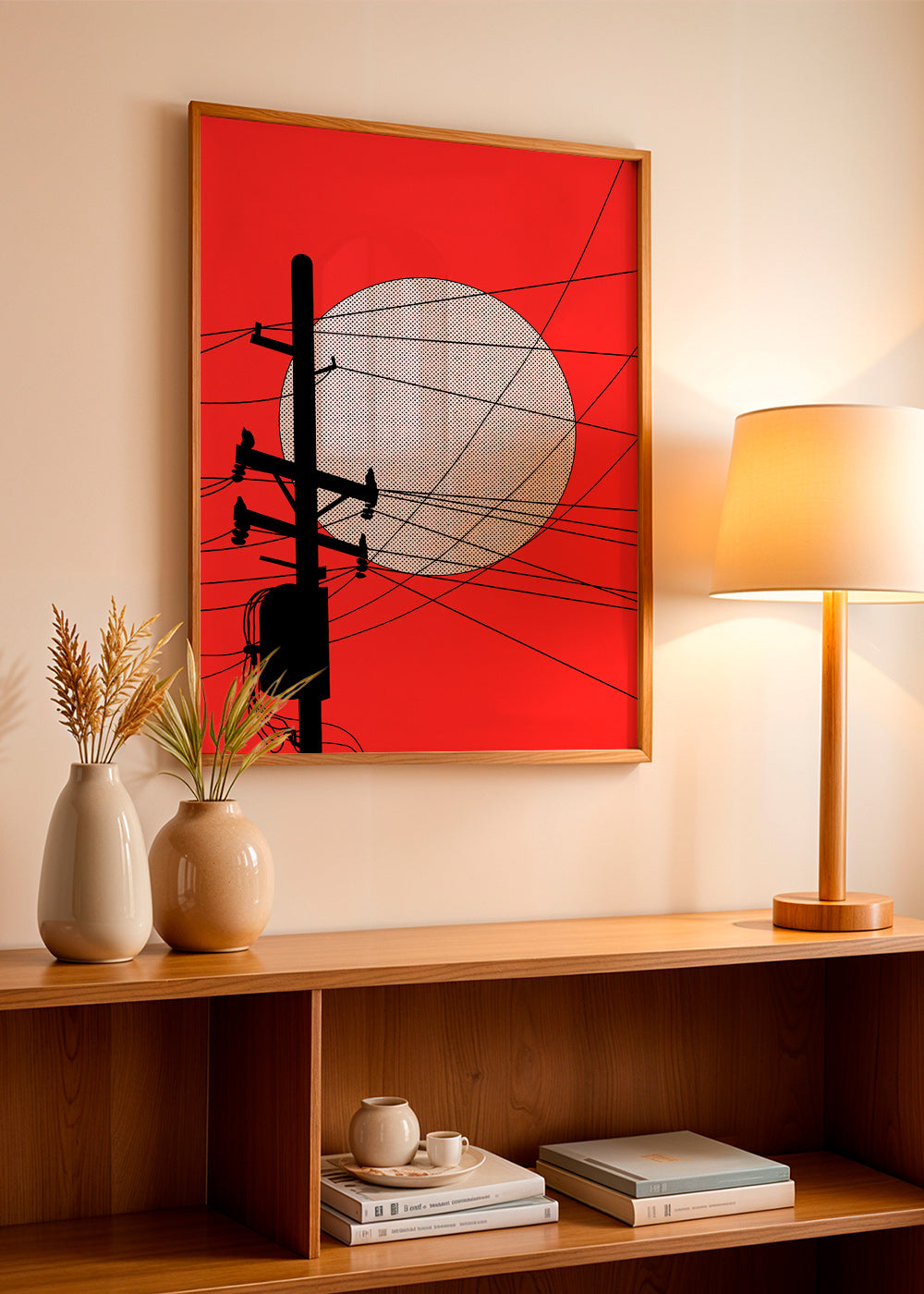 Ilustrace japonského slunce a kabelů – Product3