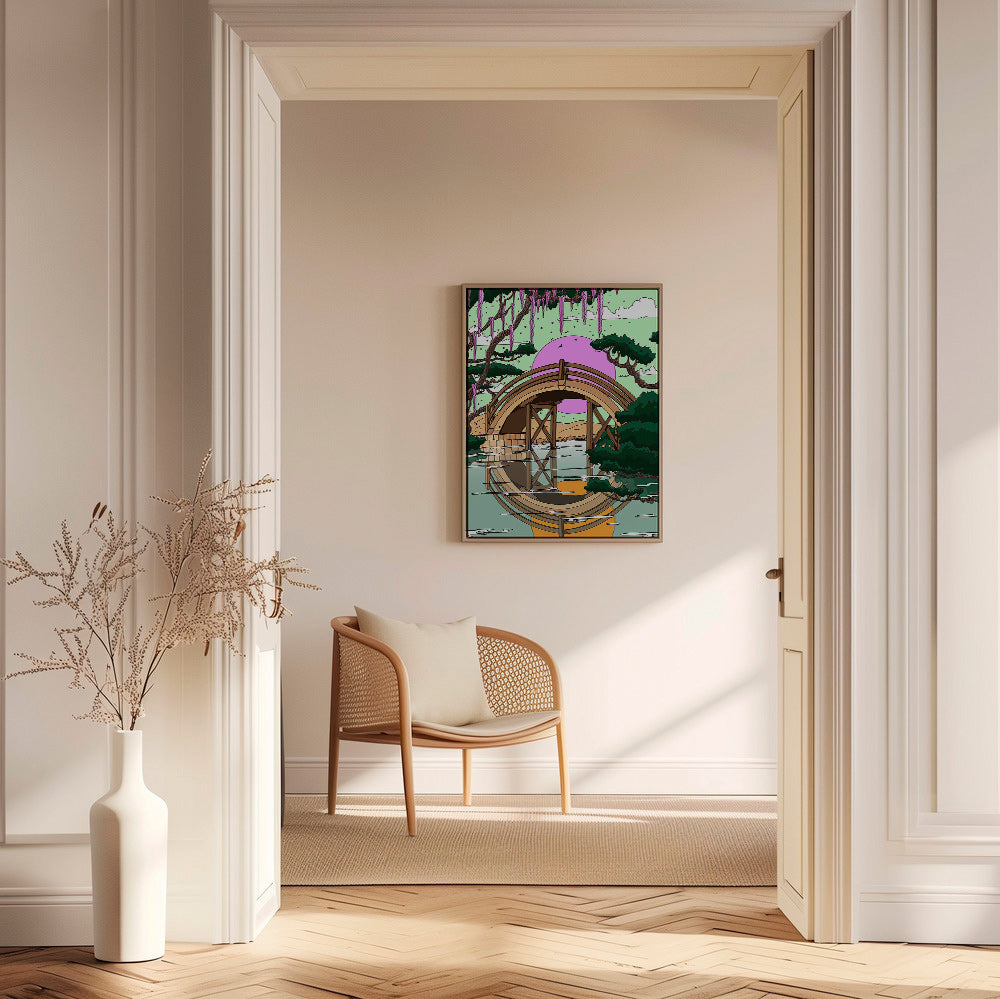 Krajinářské umění: obloukový most s odrazem – Canvas1