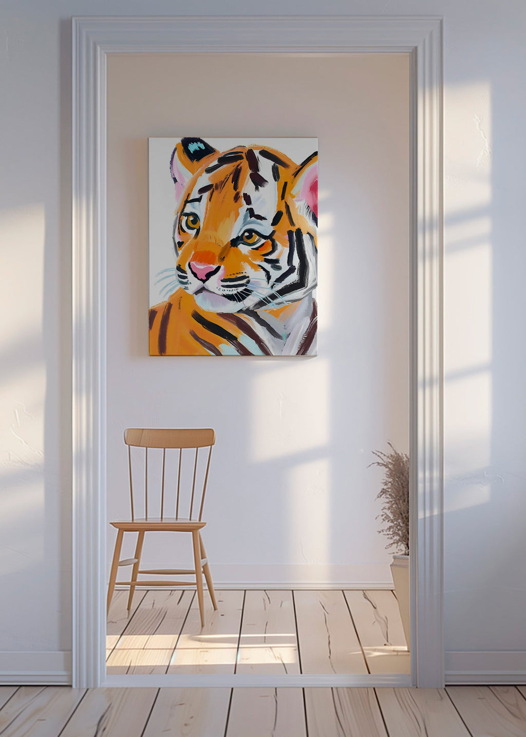 Obraz tygrys ilustrace portrét – Canvas