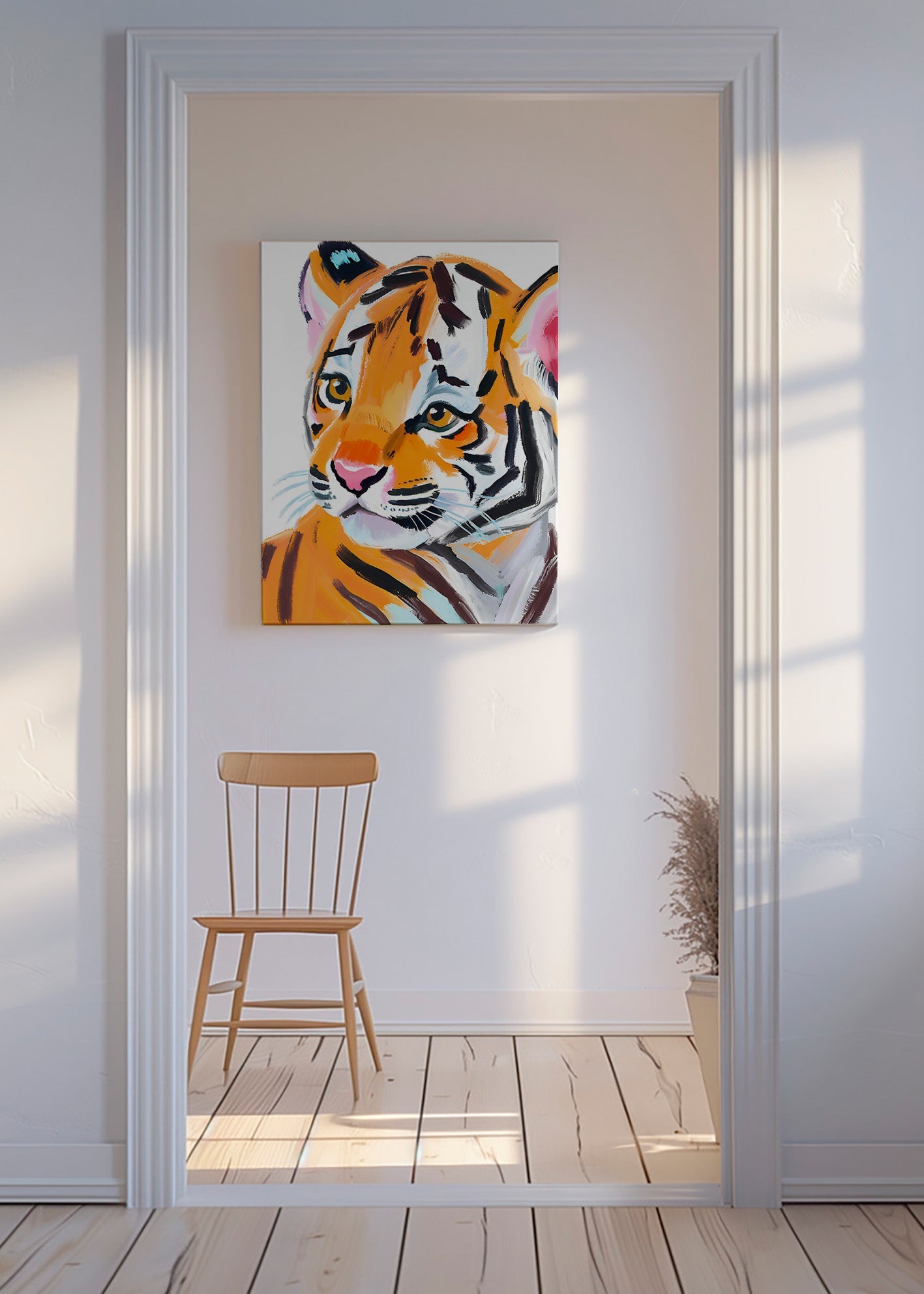 Obraz tygrys ilustrace portrét – Canvas