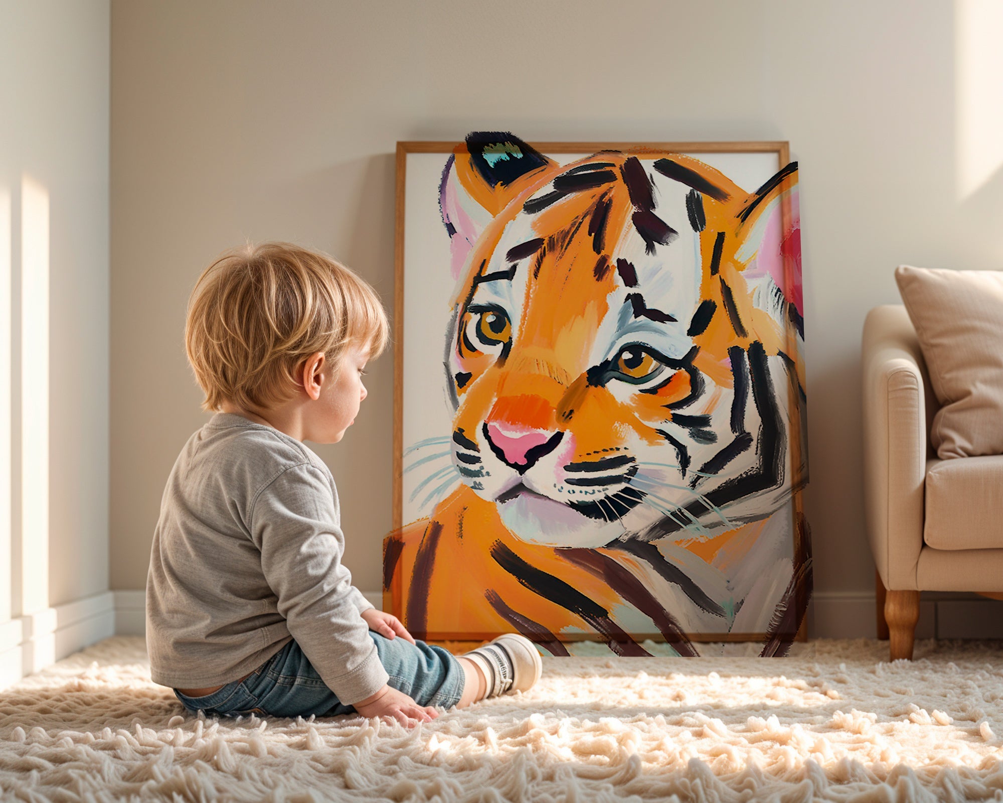 Obraz tygrys ilustrace portrét – Product3