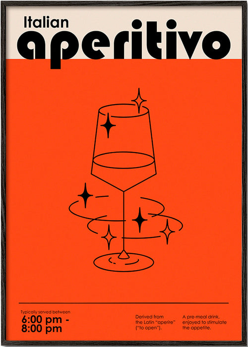Obraz do kuchyně Italský aperitiv – Black Frame