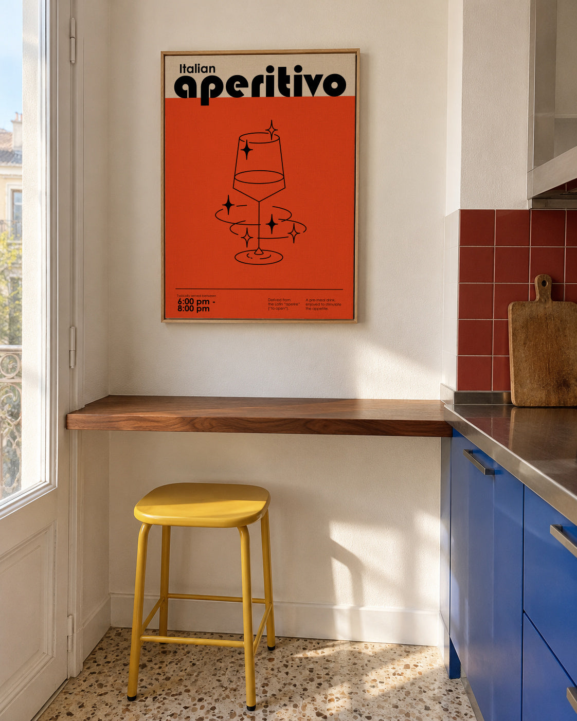 Italian Aperitivo - Framed canvas in an interior