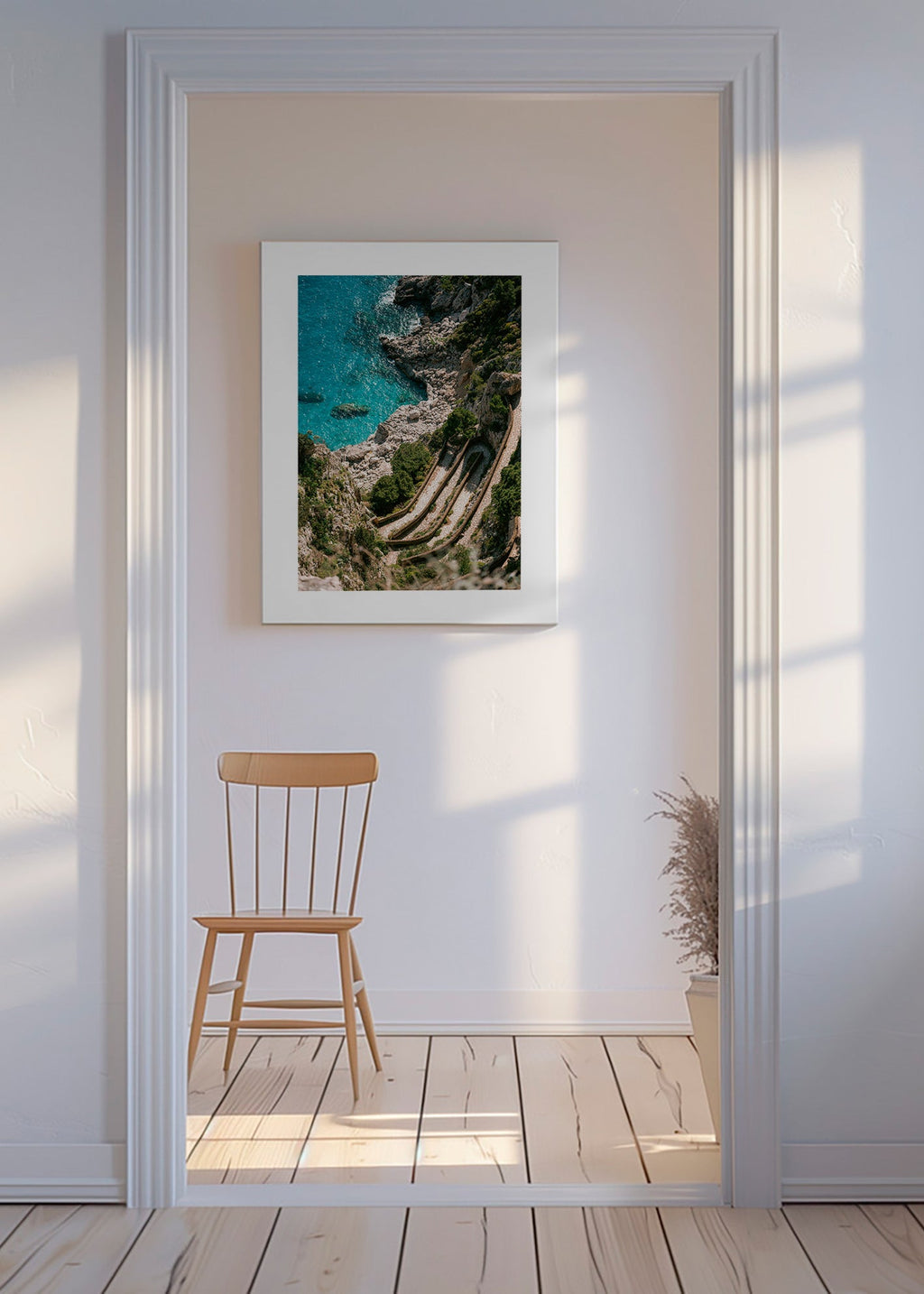 Nábřežní krajina s terasovitými útesy – Canvas