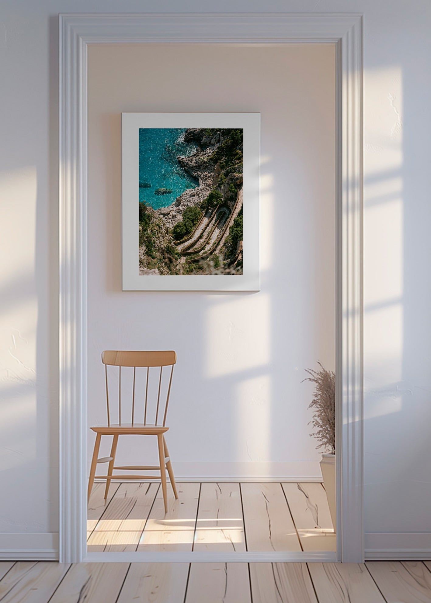 Nábřežní krajina s terasovitými útesy – Canvas