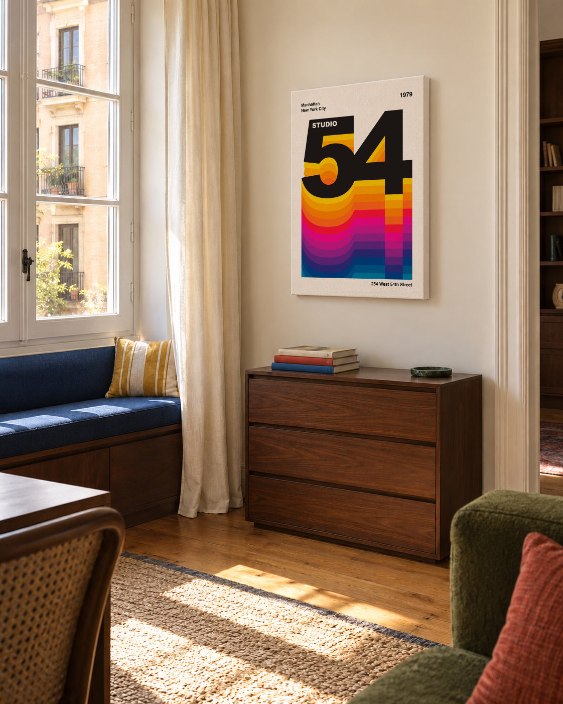 Studio 54 Retro Design - Unframed canvas in an interior