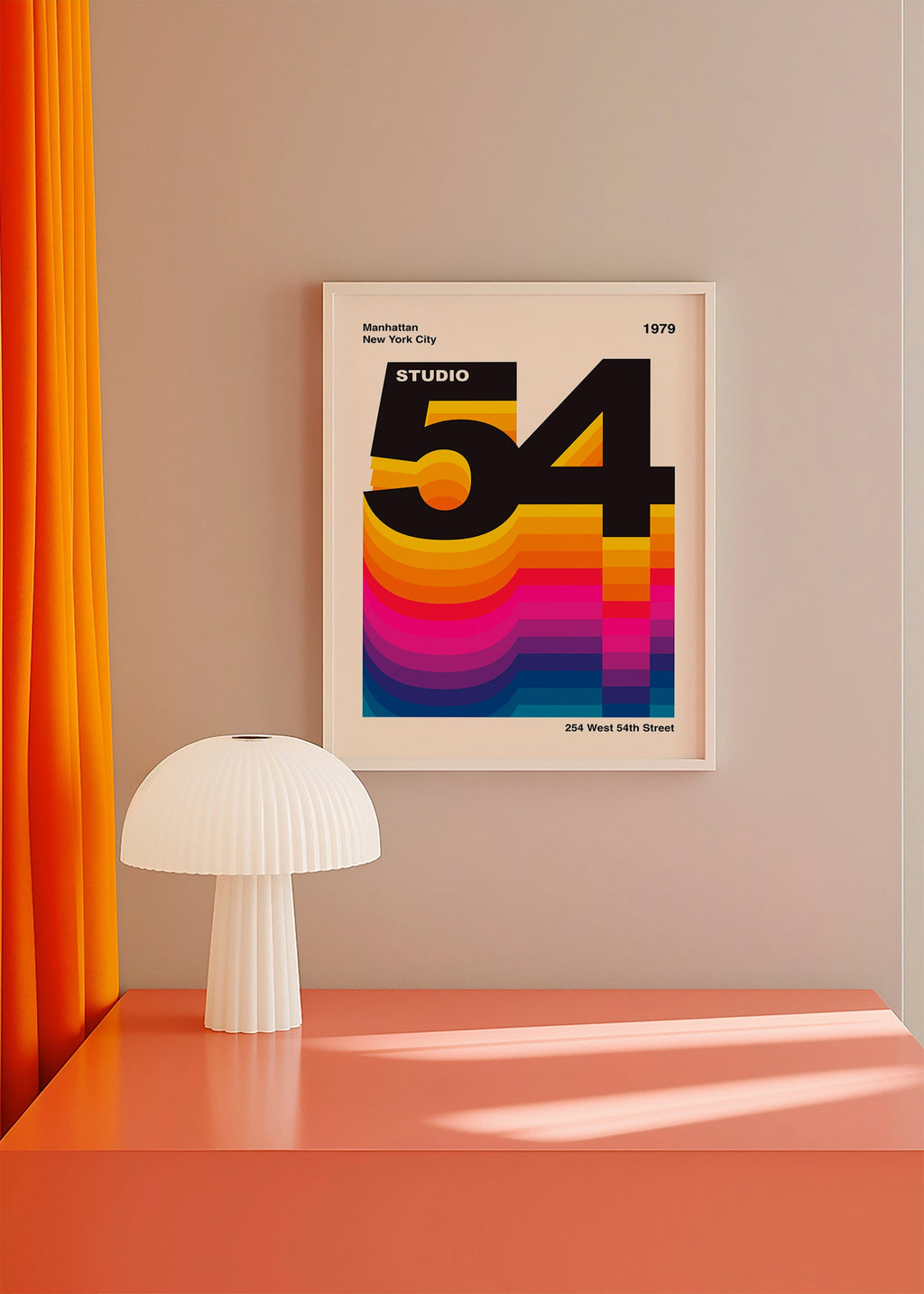 Vintage tisk Studio 54 s barevnými vlnami – Product2